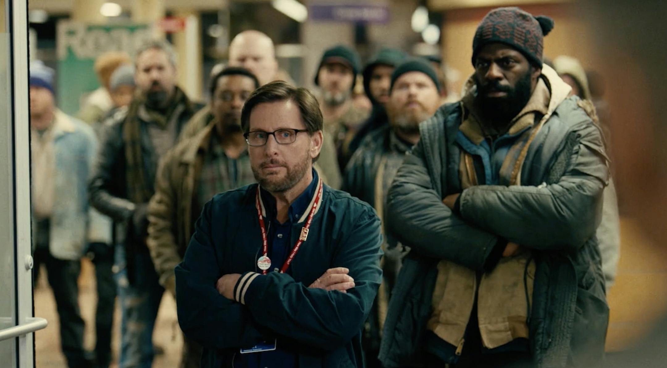 Emilio Estevez and Michael Kenneth Williams in "The Public."