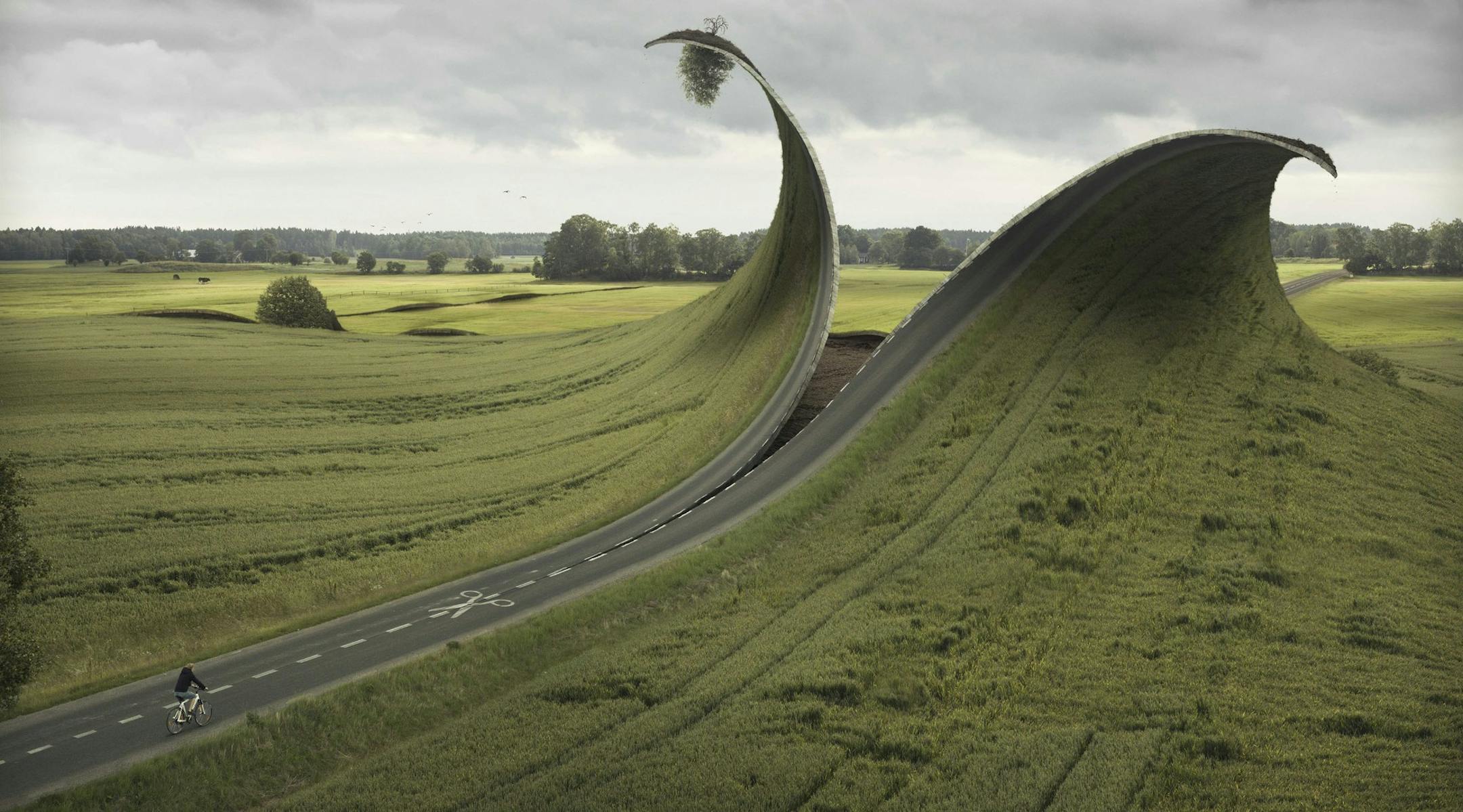 "Cut and Fold" by Erik Johansson at American Swedish Institute.