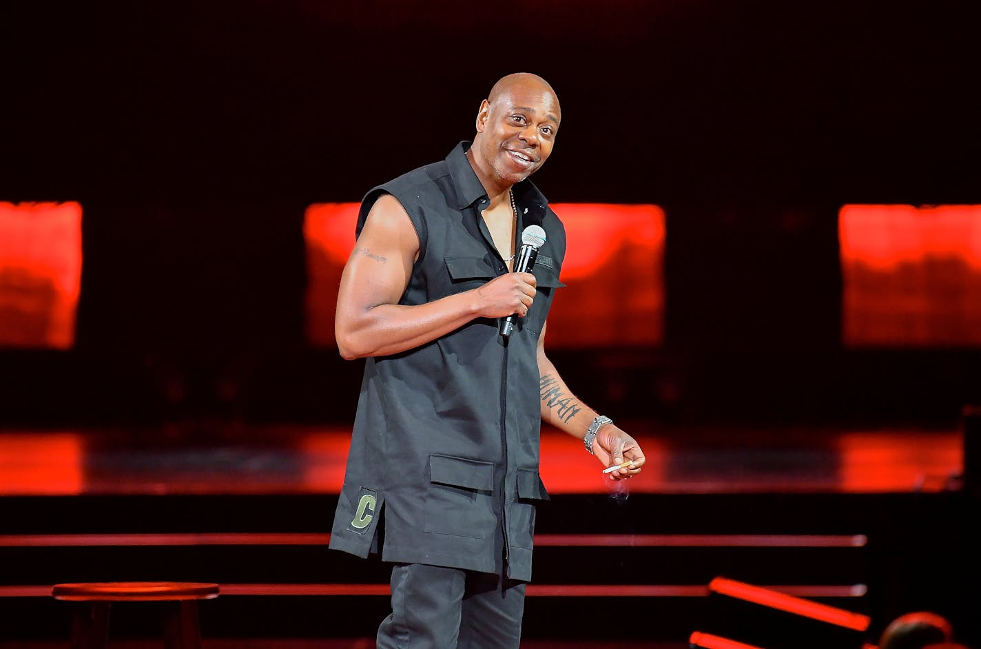 Comedian Dave Chappelle, shown in August performing at Madison Square Garden during his 50th birthday celebration week on Tuesday, Aug. 22, 2023, in New York. (Photo by Evan Agostini/Invision/AP)