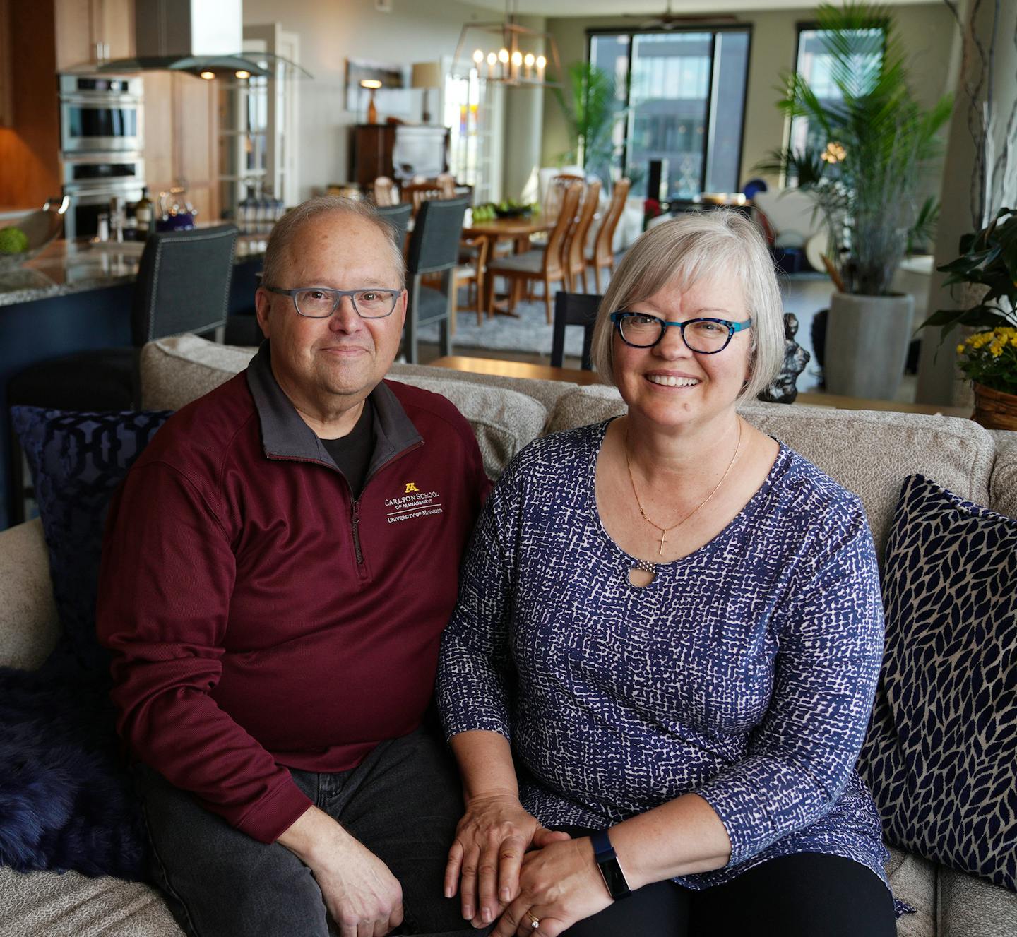 Dick Vogel and Pat Slaber, who recently traded their large Shoreview home for downtown condo.