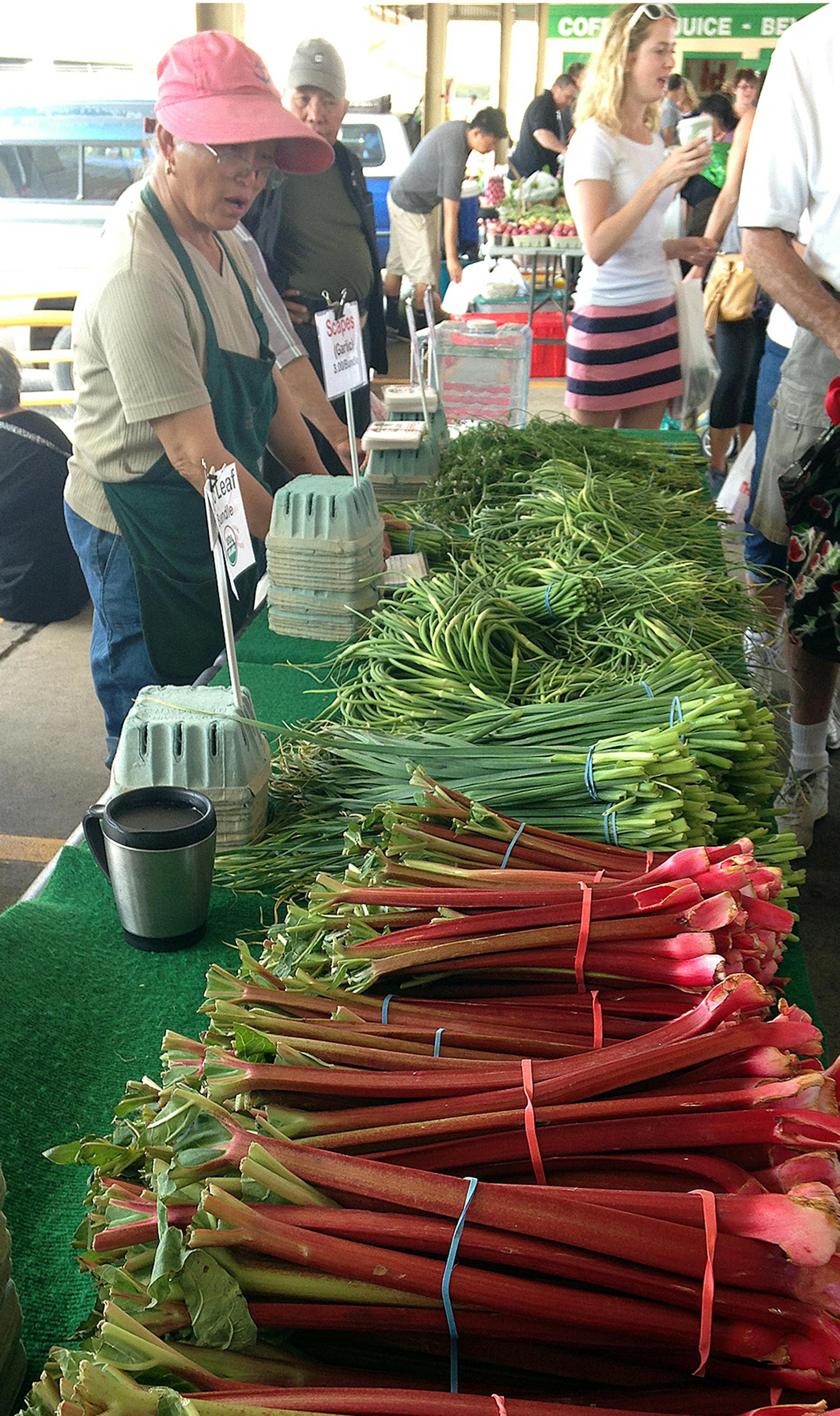 Phua Thao sells her vegetables at the Minneapolis Farmers Market. She also sells them through a CSA at The Good Acre in Falcon Heights.