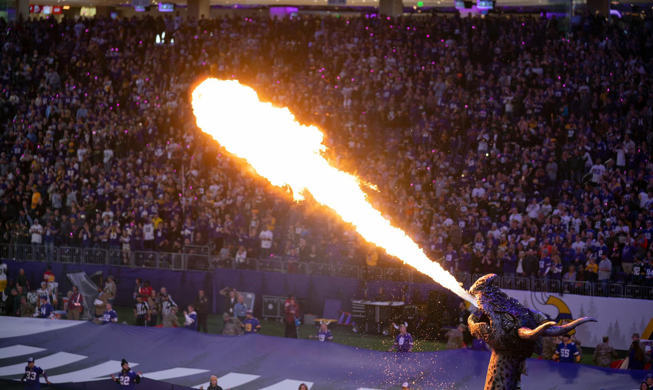 The Vikings open their 2019 schedule at home vs. Atlanta and will play two prime time games there, including the Packers in December.