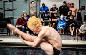 Diver Lucas Gerten of Rosemount set two records last week.