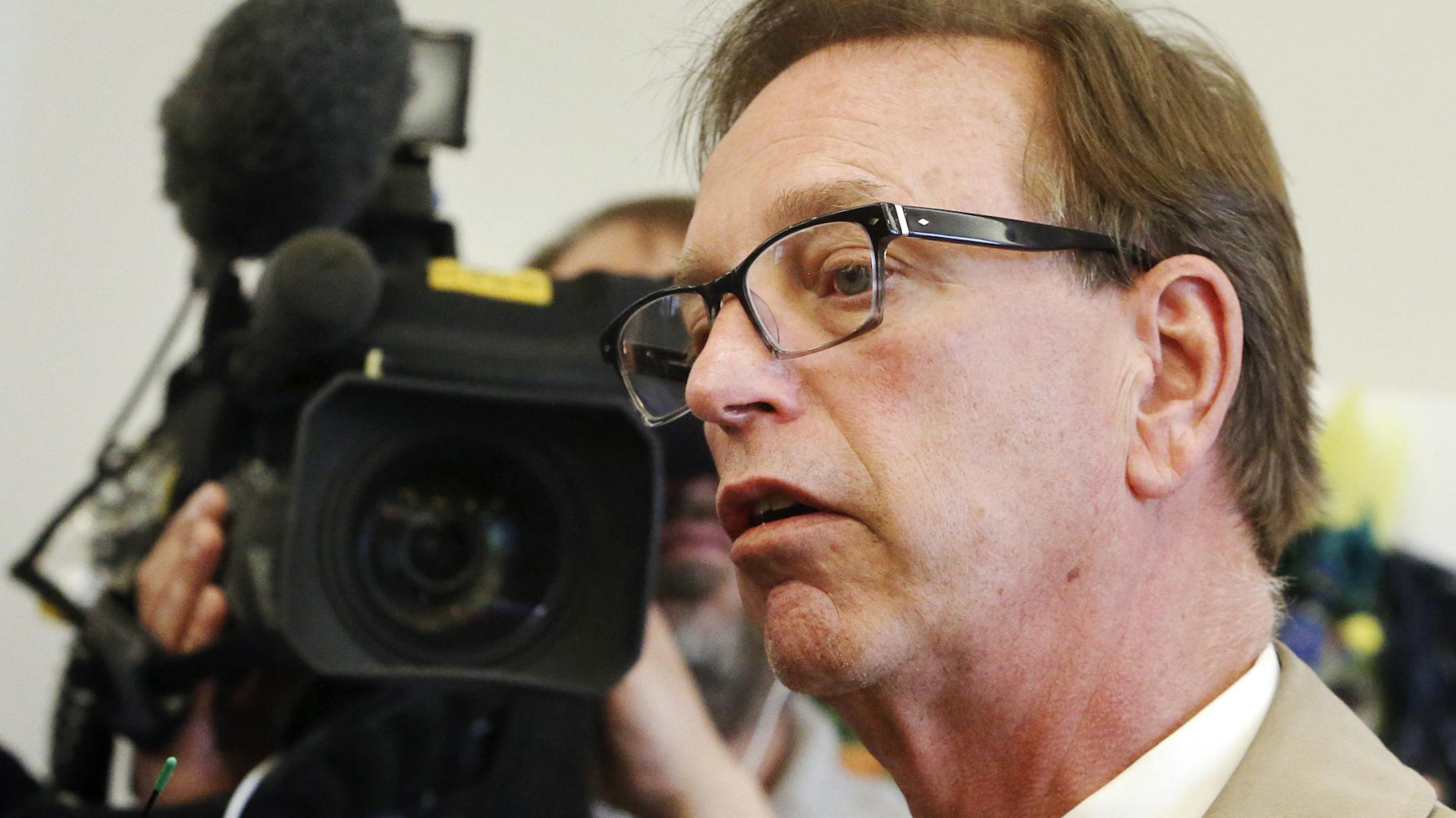 Washington County special prosecuter Peter Orput spoke with media members after the case went to the jury in the Byron Smith case.