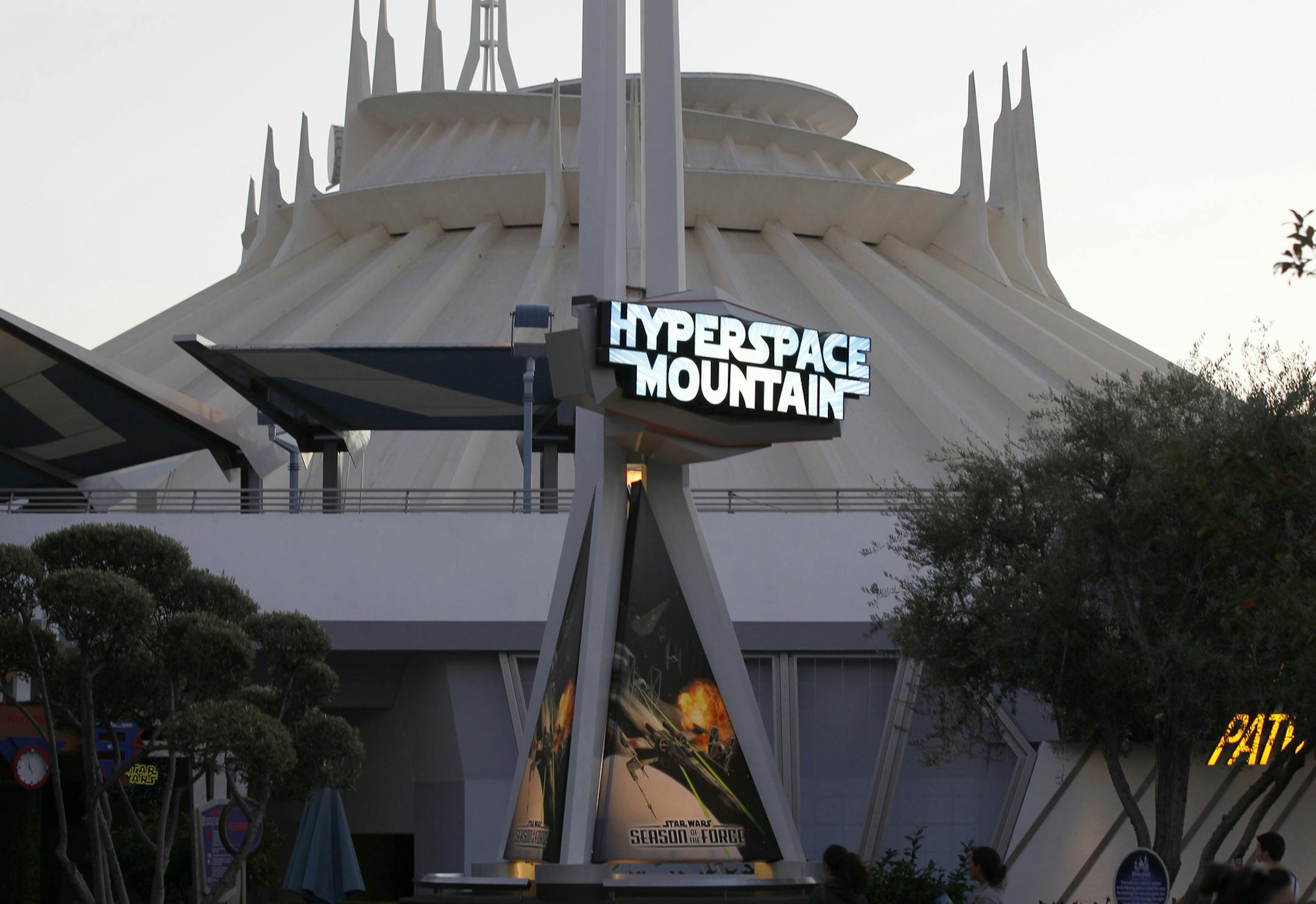 Exterior view of the updated Hyperspace Mountain at Disneyland during the media preview of Star Wars Season of The Force on Nov. 12, 2015 in Anaheim, Calif. (Allen J. Schaben/Los Angeles Times/TNS)