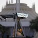 Exterior view of the updated Hyperspace Mountain at Disneyland during the media preview of Star Wars Season of The Force on Nov. 12, 2015 in Anaheim, 