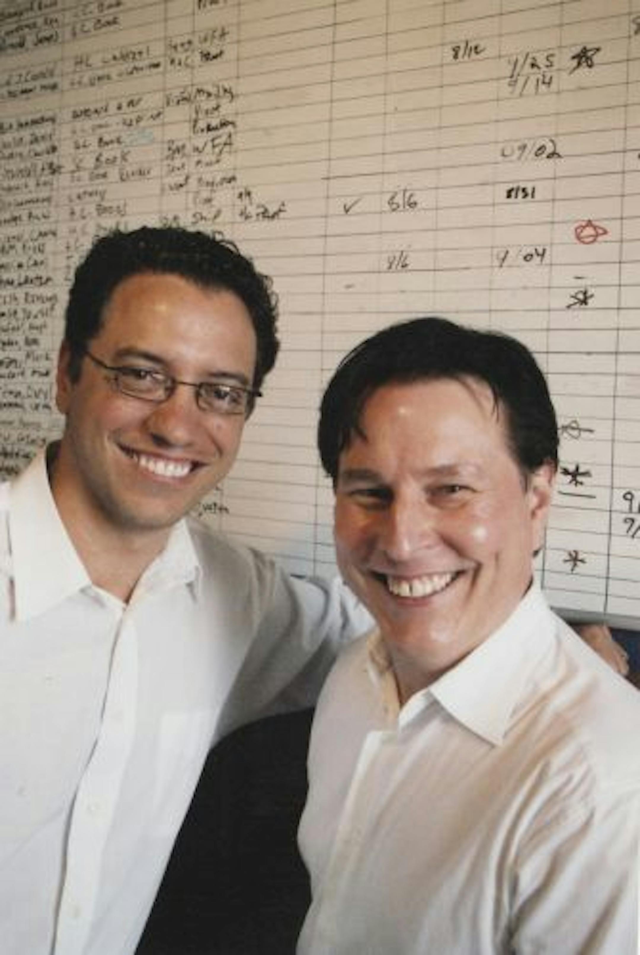 John Marino, left, and William Reynolds founded Brio as an online printing broker but soon discovered that contract book publishing gave them a much less competitive and far more profitable focus.