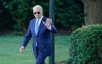 President Joe Biden walks from the West Wing to Marine One on the South Lawn of the White House in Washington on June 25.