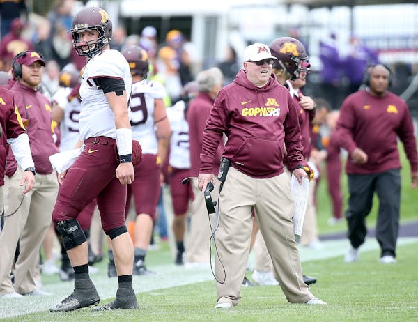 Gophers quarterback Mitch Leidner and coach Jerry Kill.