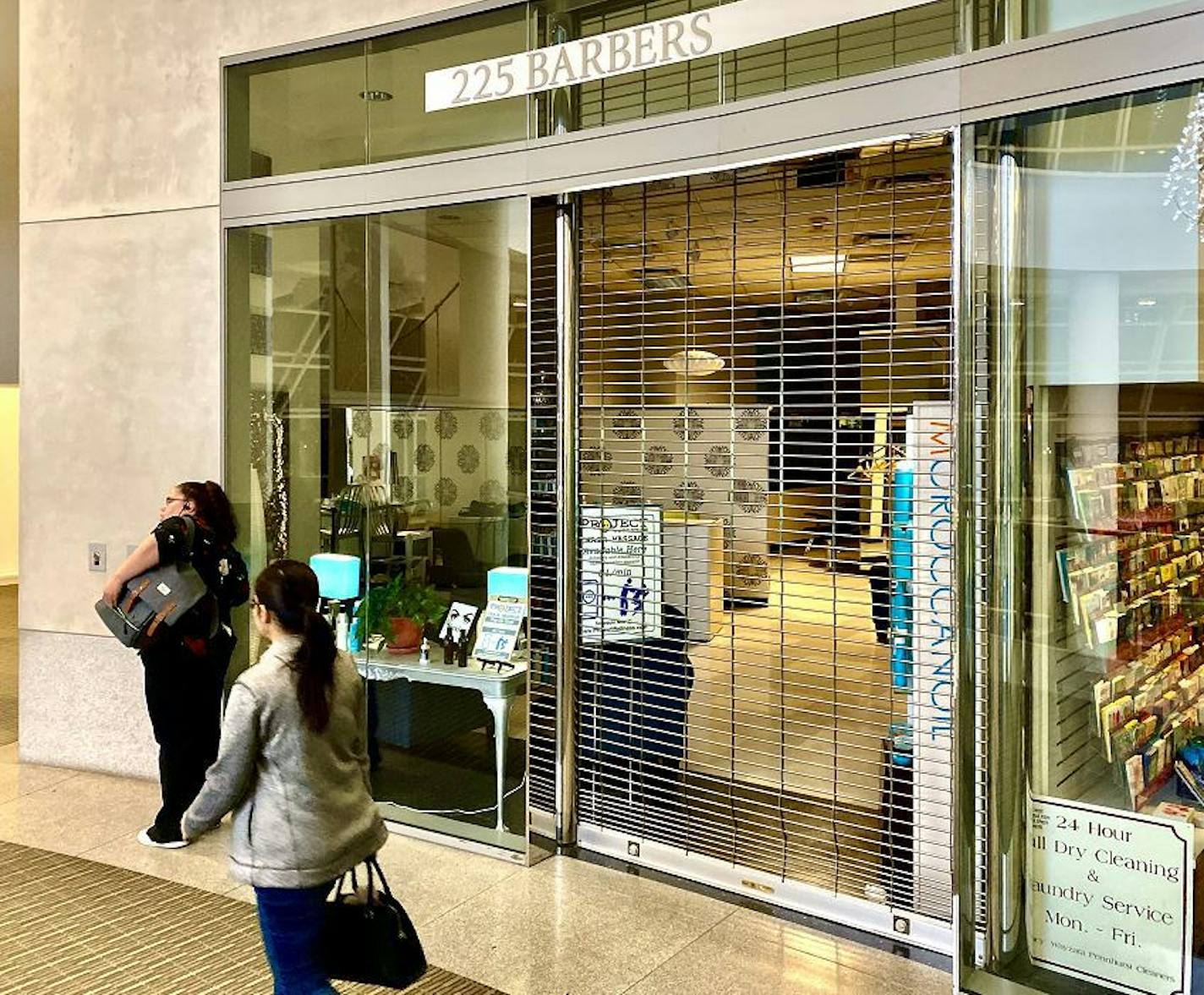 This salon in Capella Tower in downtown Minneapolis is one of many statewide that are under orders to close as part of state government's effort to fend off the coronavirus. Paul Walsh/Star Tribune