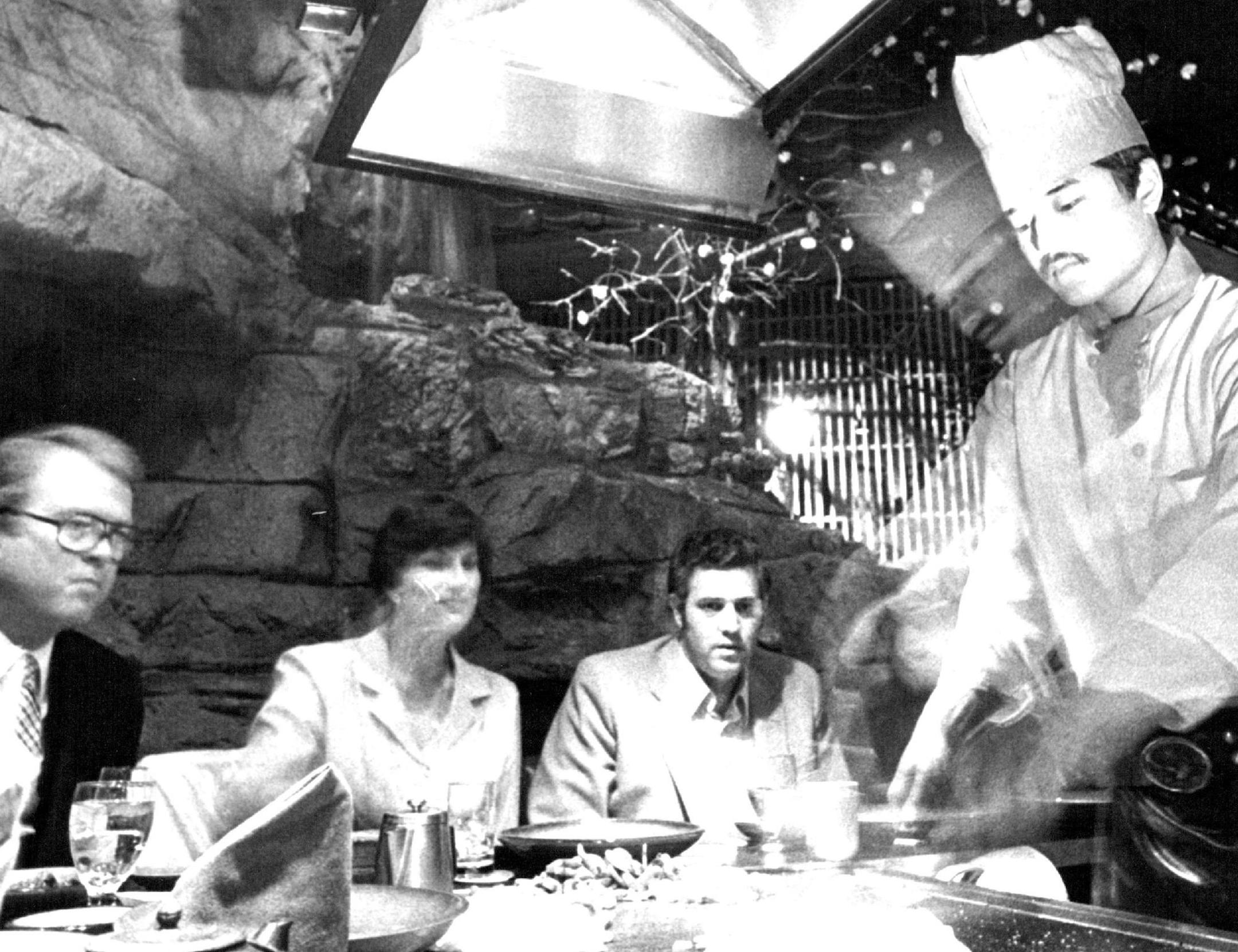 April 21, 1981 Ichiban Rest. for Siegland Tableside Preparations at the Ichiban Japanese Steak House 6:30 PM. We arrive at Ichiban Japanese Steak House, 1333 Nicollet Ave., Minneapolis, at the hour of our reservation. My dinner guests-three 14-year-olds-and I are shwon to a 10-seat, U-shaped teppanyaki table. Because we want to be able to see one another as we talk, we choose four seats on the curve, leaving two vacant on one end and four on the other. April 24, 1981 Stormi Greener , Minneapolis