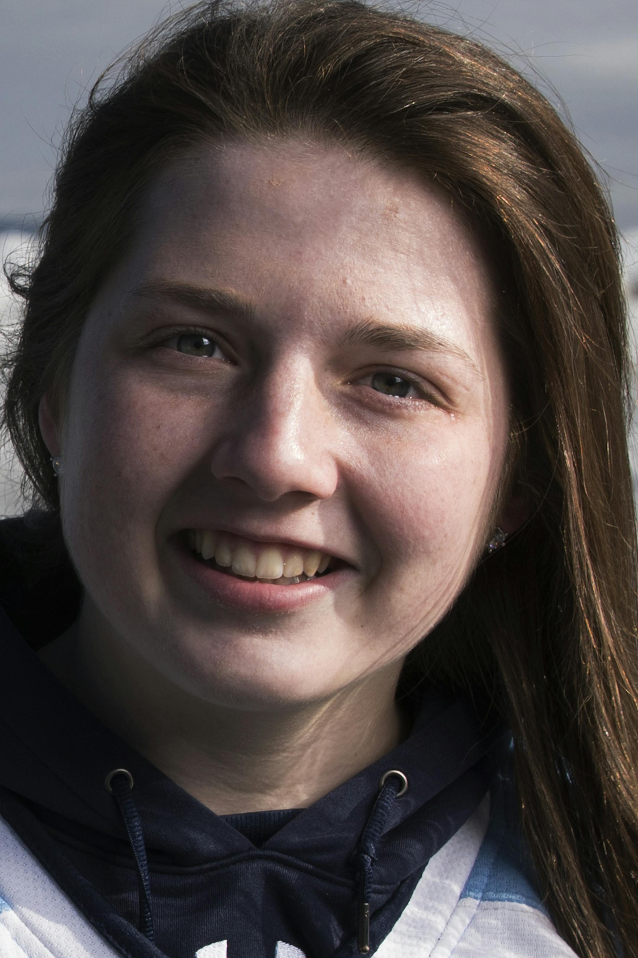 Emily Brown, Blaine at Gray's Bay on Lake Minnetonka February 12, 2017 in Minnetonka, MN.] Girls hockey All-Metro team and Metro Player of the Year photo shoot. JERRY HOLT ï jerry.holt@startribune.com