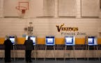 Voters filled out their ballots in the gym of Maxfield Elementary School in St. Paul's ward one. ] AARON LAVINSKY &#xef; aaron.lavinsky@startribune.co