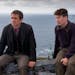 This image released by Searchlight Pictures shows Colin Farrell, left, and Barry Keoghan in "The Banshees of Inisherin." (Searchlight Pictures via AP)