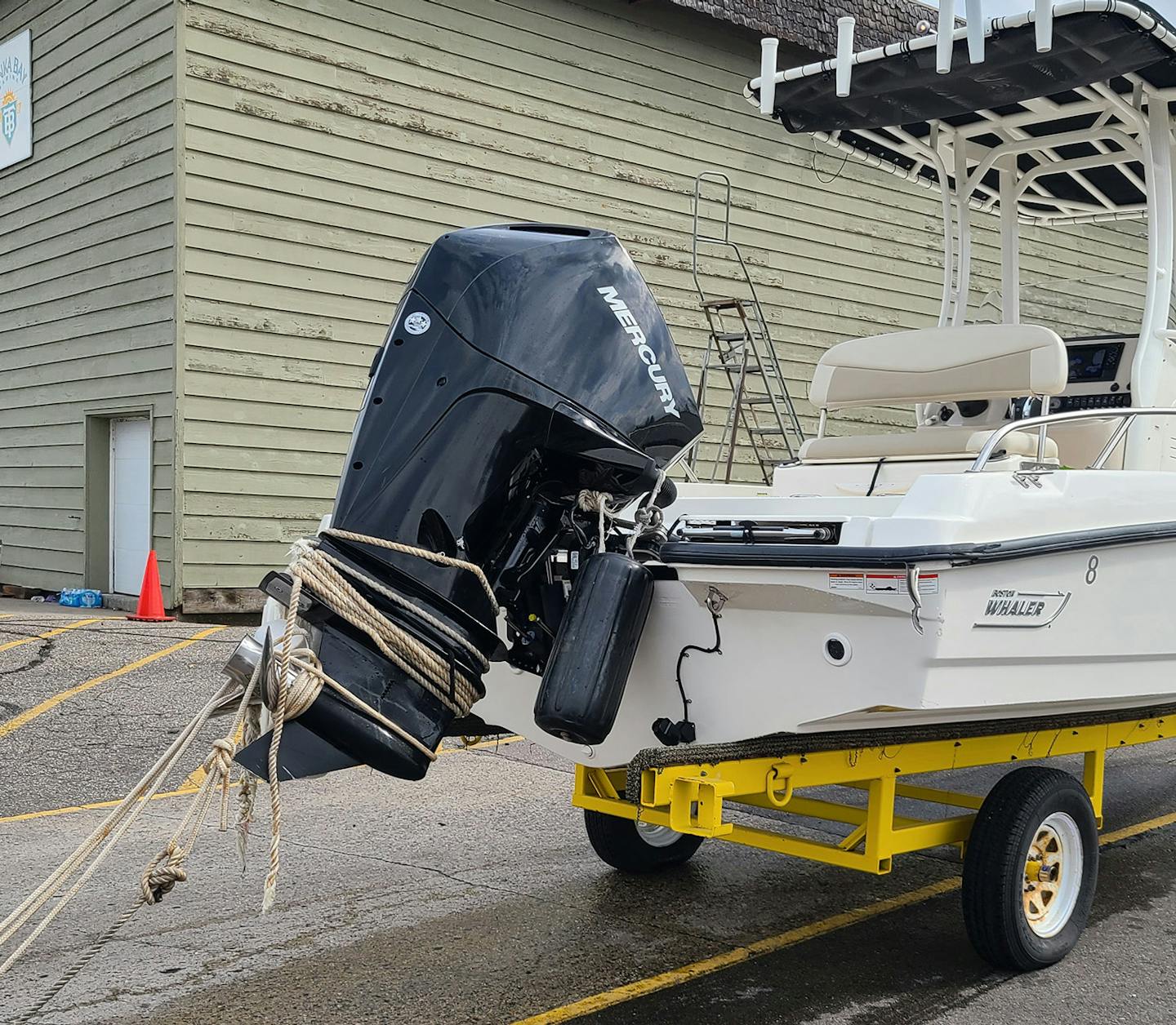 Water patrol deputies used ropes to entangle the prop and control the Whaler.