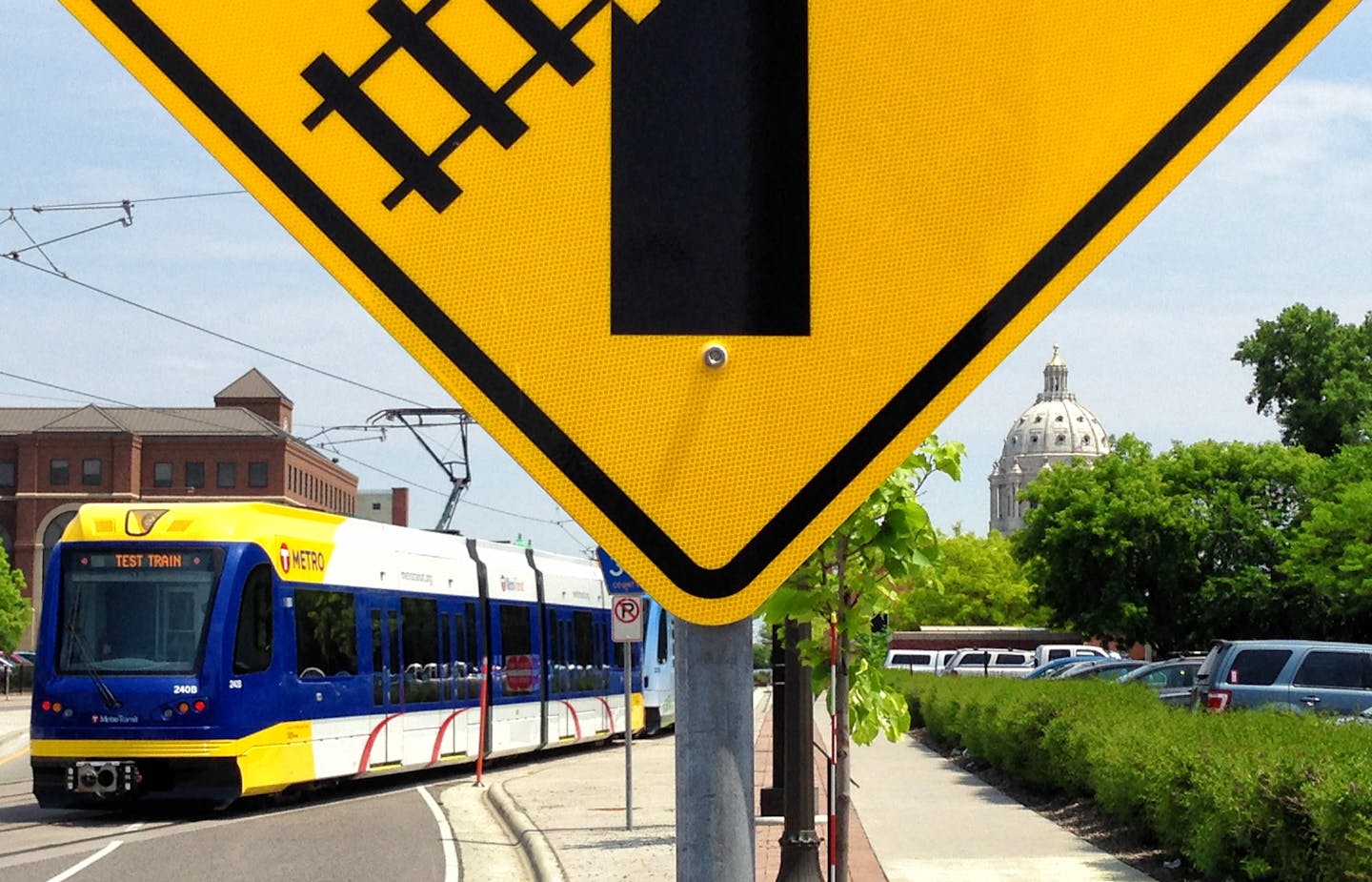 Scenes from the Green Line in St. Paul.