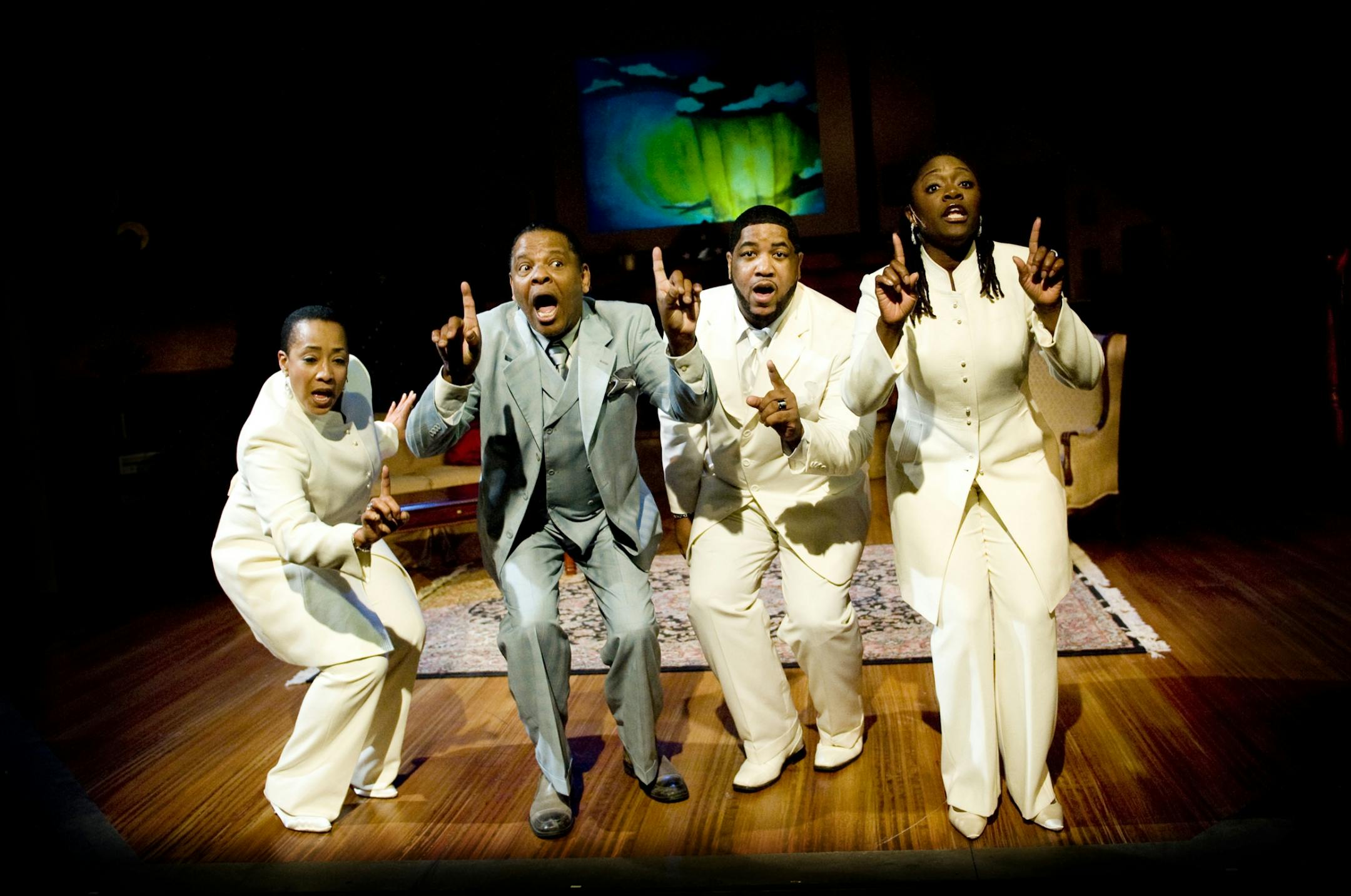 "Black Nativity" Left to right: Jennifer Whitlock, Dennis W. Spears, DeMarcus T. Green, and Tonia Hughes Photo credit: Ann Marsden
