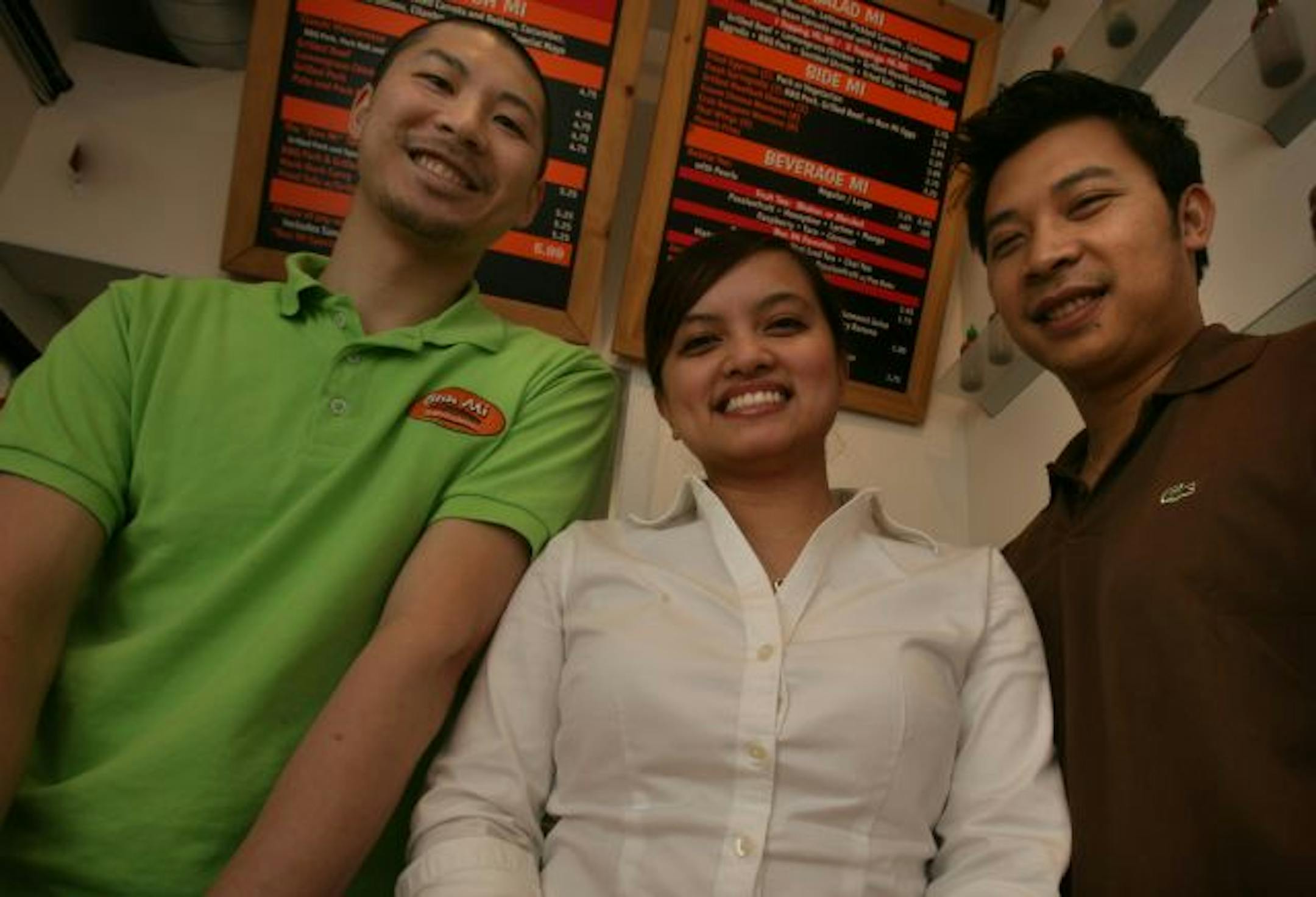Sherman Ho, left, Christina Idea and Ted Sayaraj are the team behind Bun Mi.