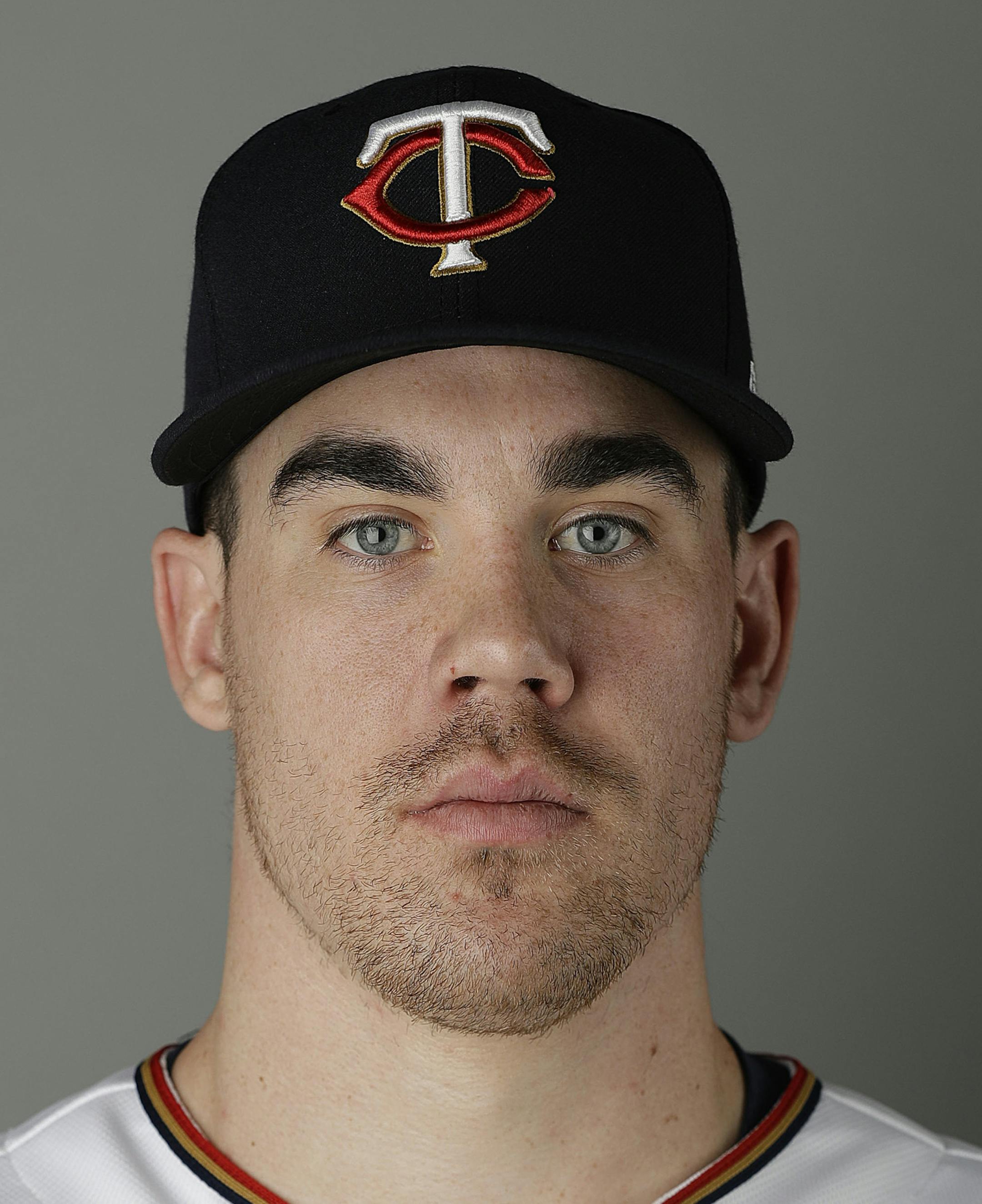 This is a 2017 photo of Trevor May of the Minnesota Twins baseball team. This image reflects the 2017 active roster as of Thursday, Feb. 23, 2017 when this image was taken. (AP Photo/David Goldman) ORG XMIT: FLDG101