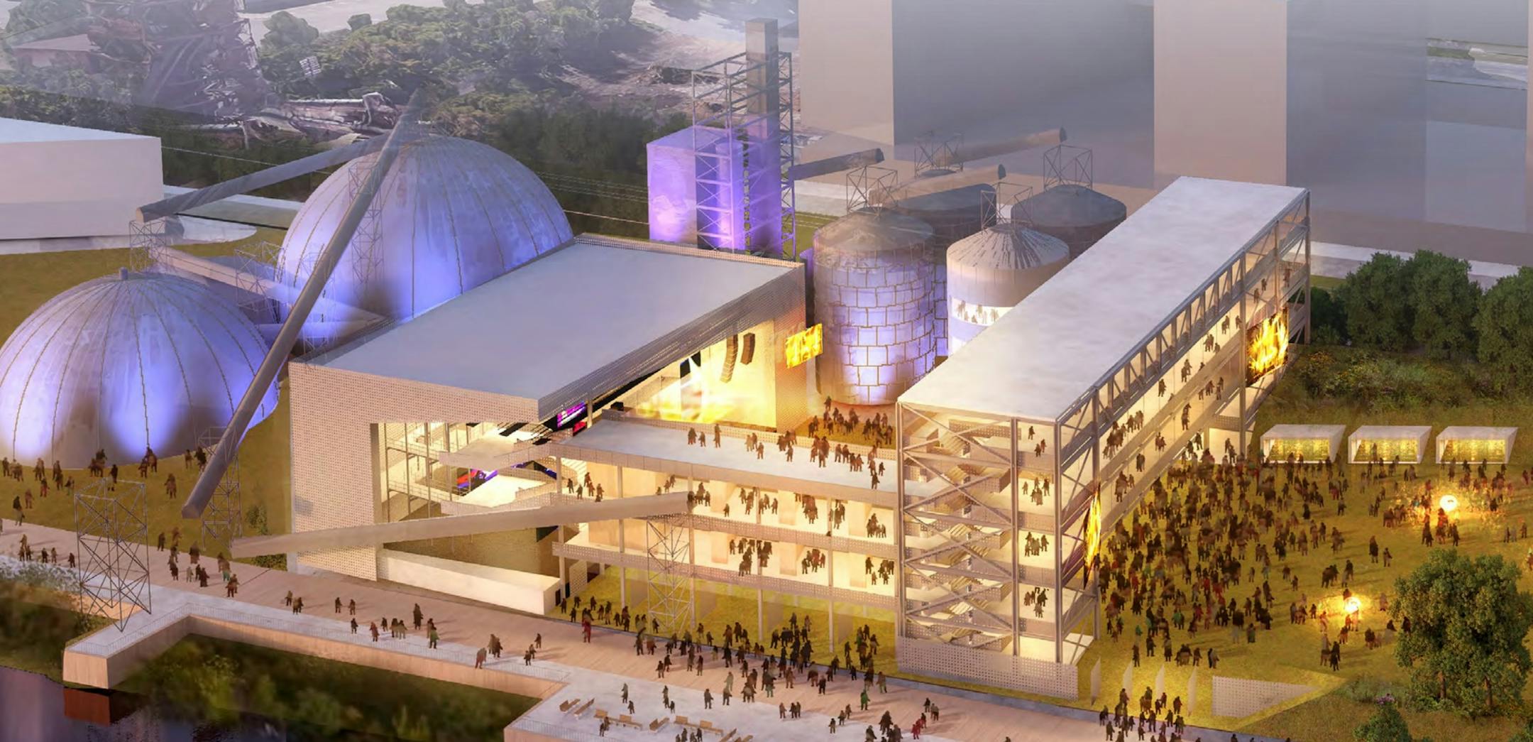 A rendering provided by the city shows the proposed Upper Harbor Terminal riverfront redevelopment in north Minneapolis. The plan could face a Feb. 1 vote.
