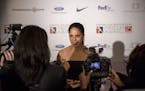 Journalist Soledad O'Brien answers questions from the media during the National Civil Rights Museum's 25th Freedom Award Red Carpet event at the Canno