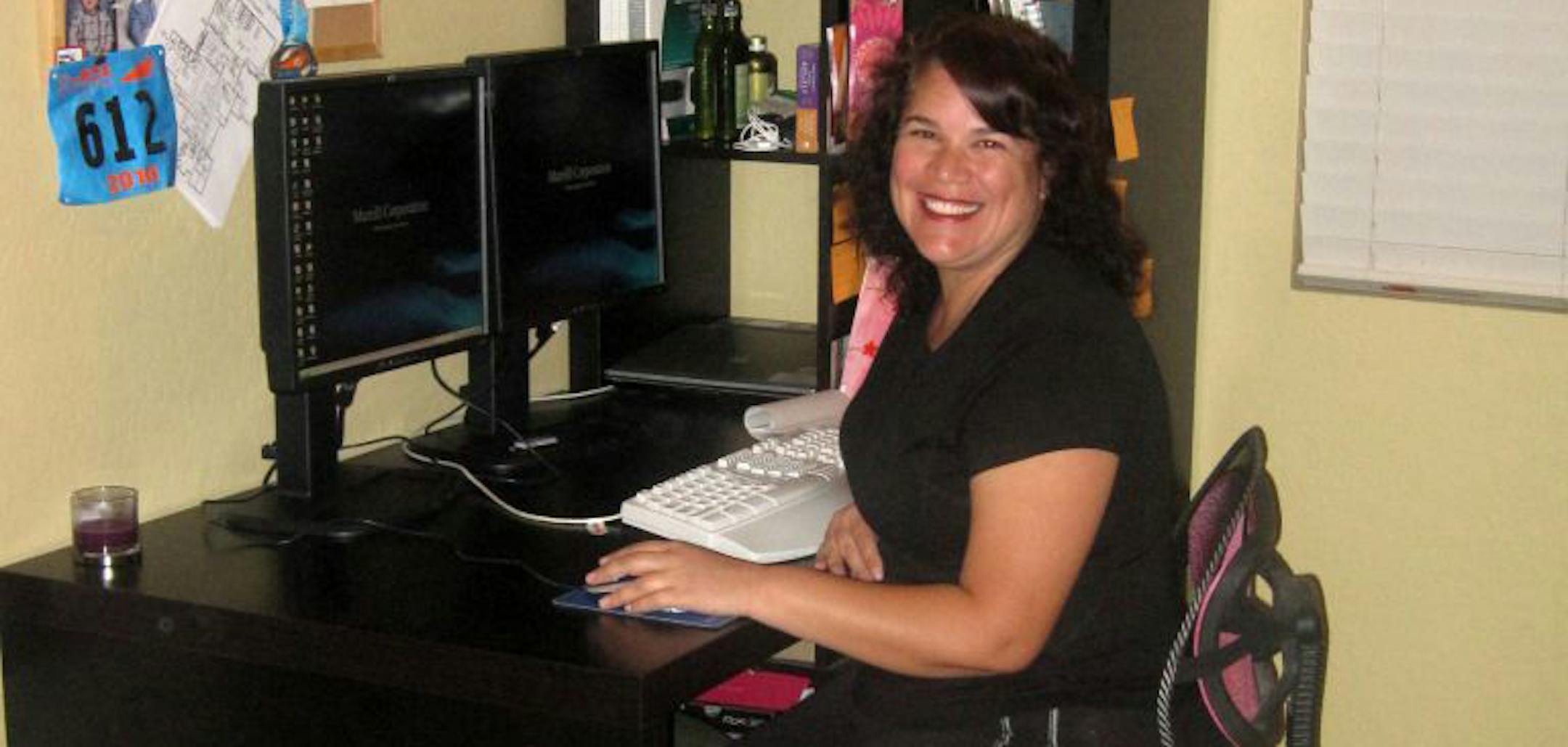 Lenor Deutsch is a telecommuter for Merrill Corp.