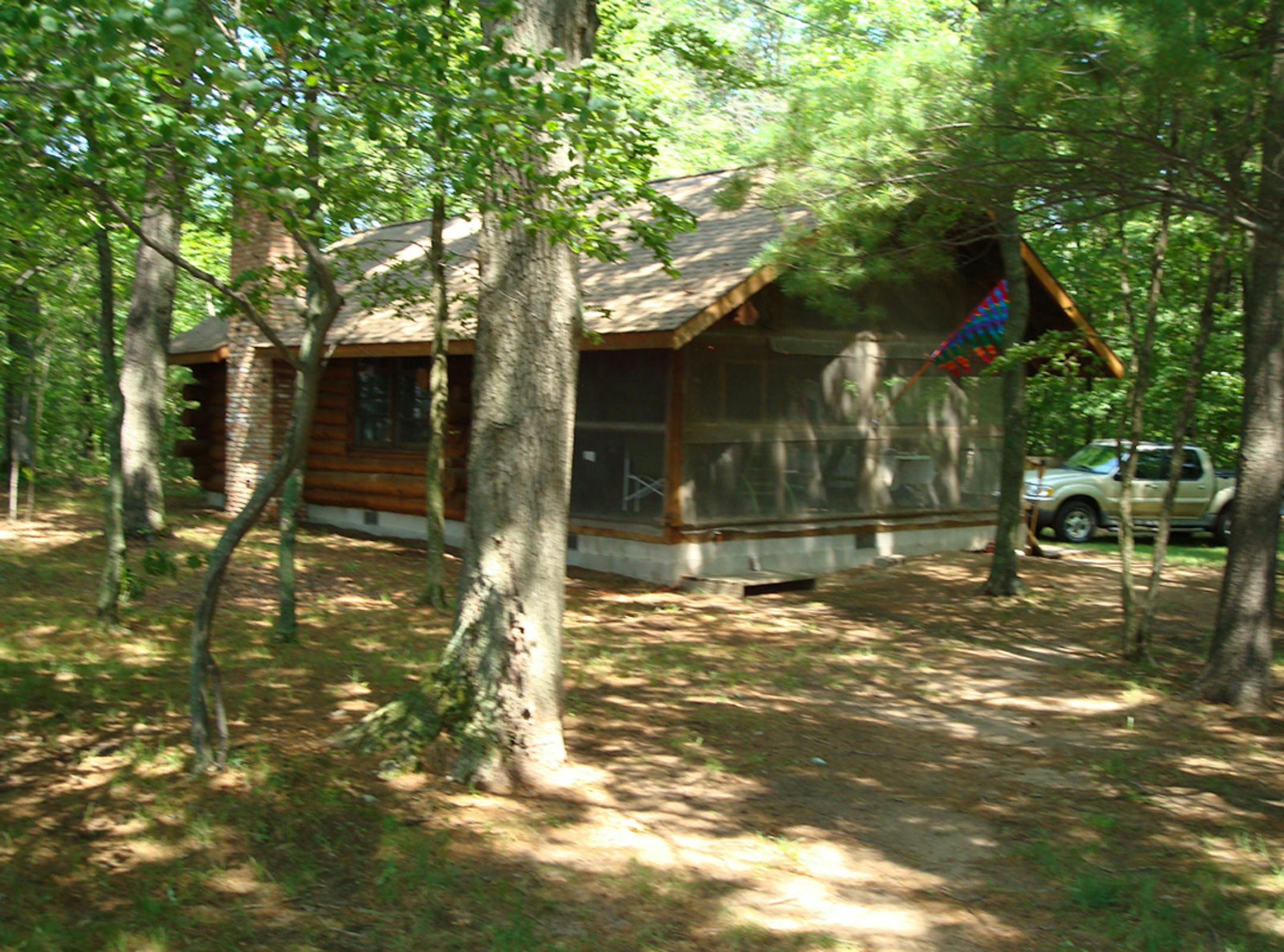 Bill and Marlee Brice of Shoreview built their log cabin on Big Doctor Lake near Siren, Wis., mostly by hand.