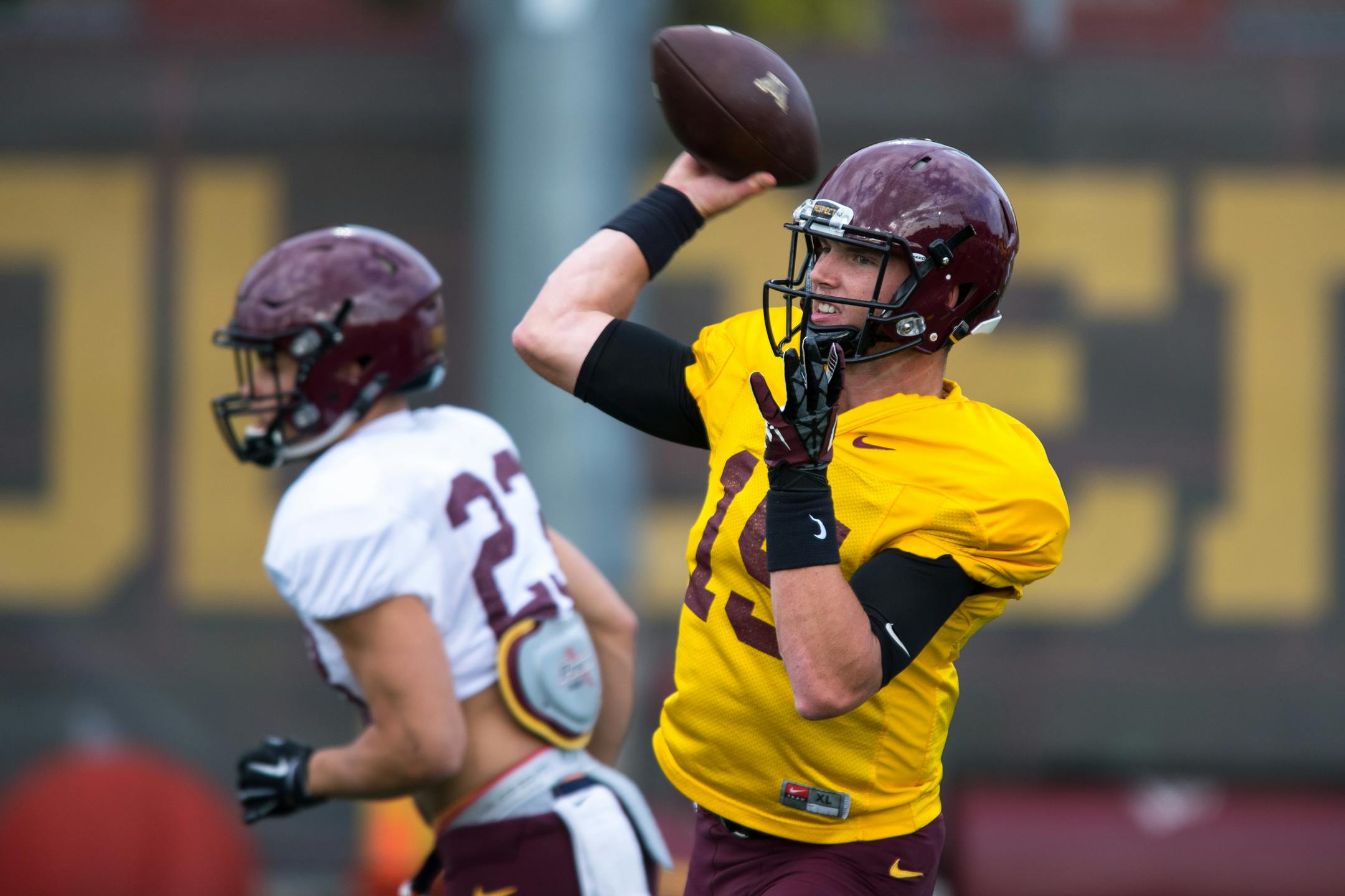 Junior Conor Rhoda has played in three games with the Gophers, completing one pass for 6 yards.