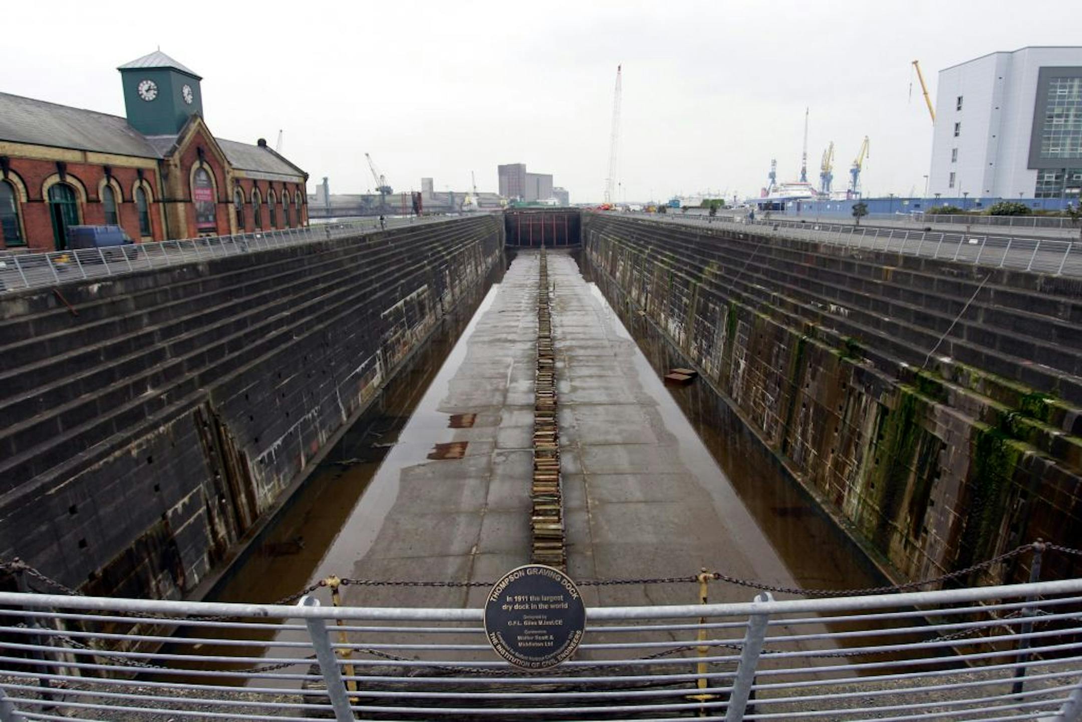 The Thompson Dry Dock near Titanic Belfast Visitor's Center.