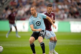Loons defender Brent Kallman, sporting a mustache but not as thick as the one he brought to the field last Saturday against Houston, faced Colorado’