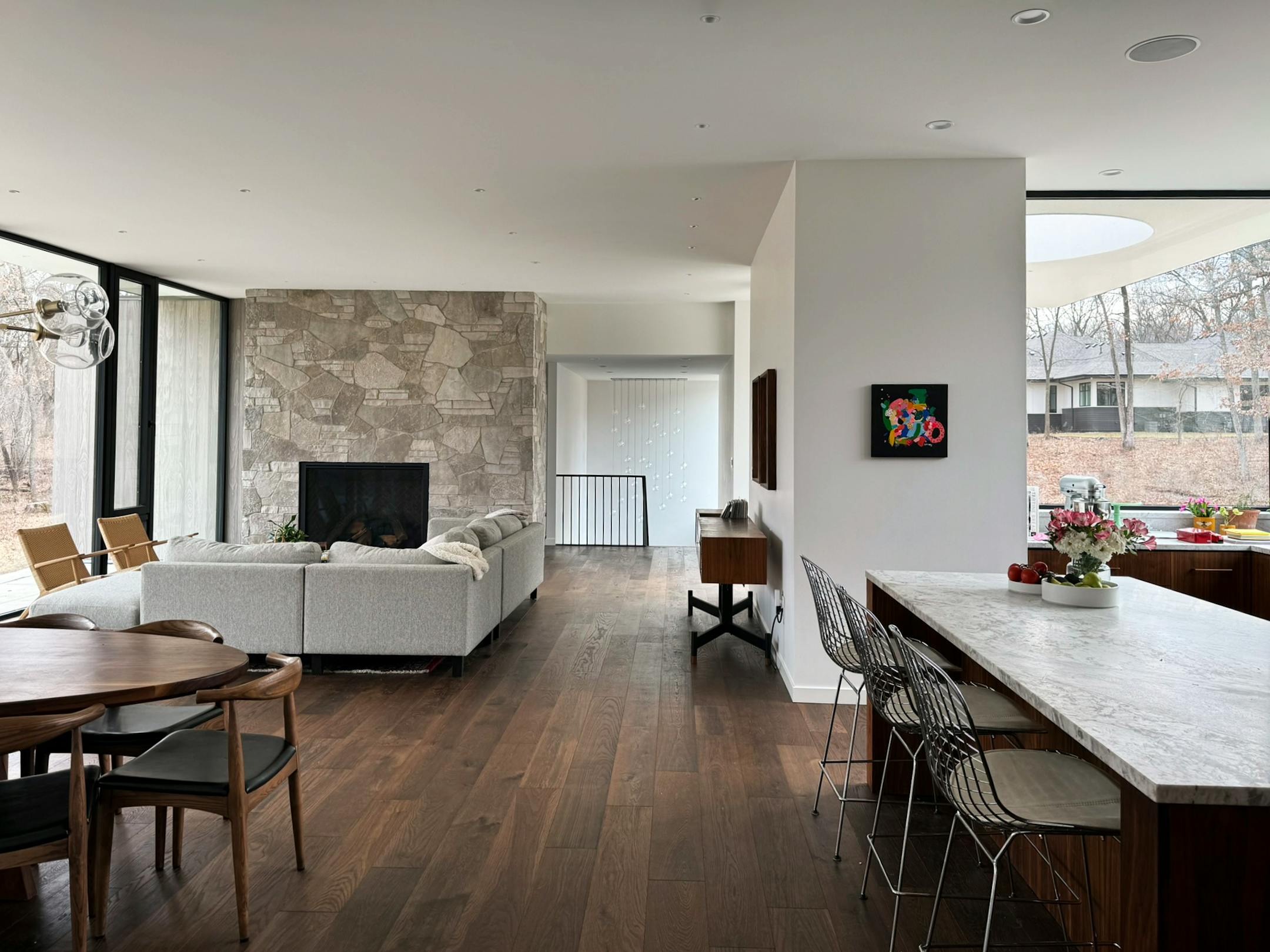 What happens when an architect with a passion for DIY builds a house from scratch for himself and his growing family? In this case, a “woodsy California modernism” home the architect primarily designed, contracted and built. In addition to taking on everything from framing to millwork, eco-elements including a green roof were incorporated into this North Oaks home called The DIY House, a 2024-2025 Home of the Month winner.
