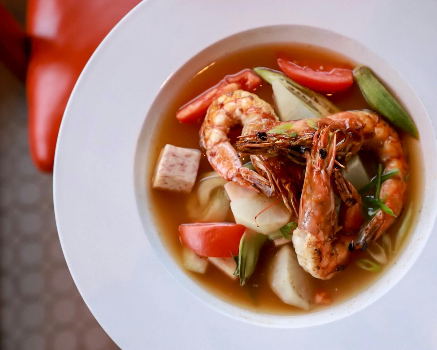 Sinigang, a shrimp dish at Apoy in South Minneapolis.