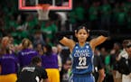 Maya Moore (shown during last season's WNBA Finals against the Los Angeles Sparks) led the Lynx with 28 points in a 84-82 loss to the Indiana Fever on