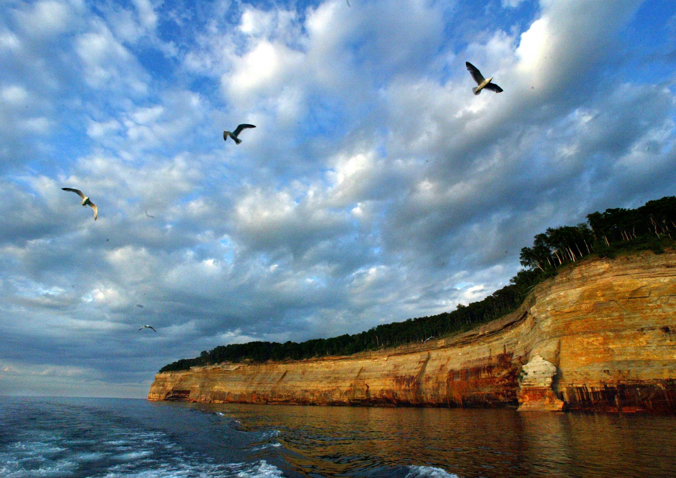 GREAT LAKES INVASIVE SPECIES PROJECT - Lake Superior at Pictured Rocks National Lakeshore.