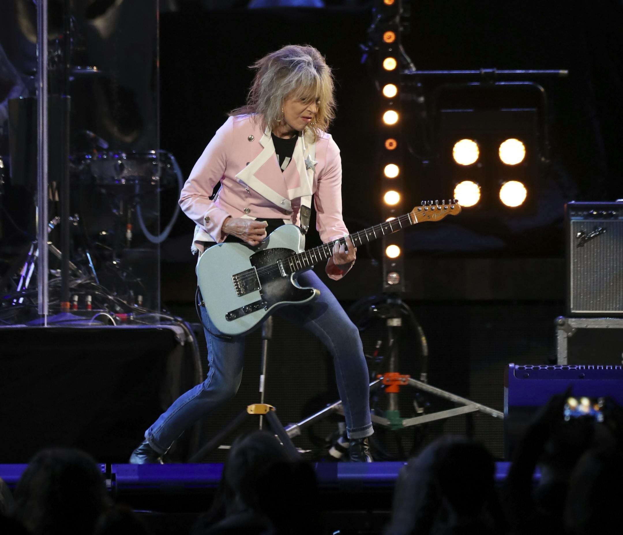 Chrissie Hynde of the Pretenders early in her opening set Tuesday night at Xcel Energy Center.