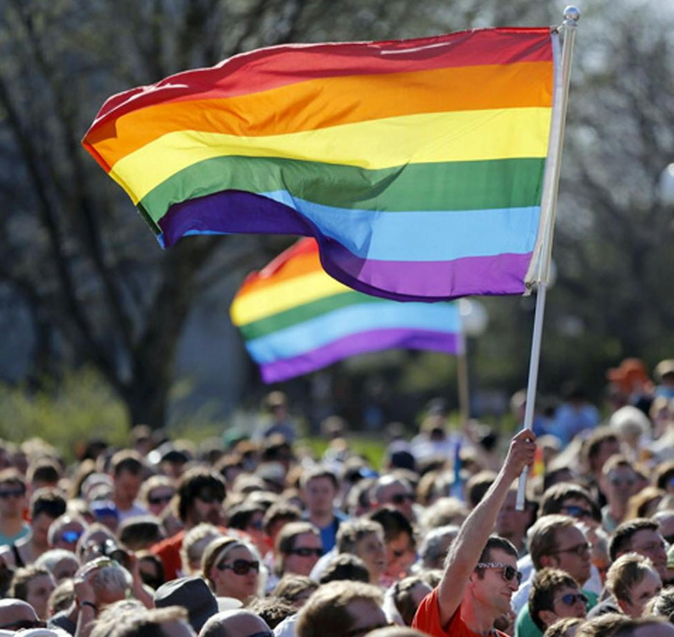 Supporters gathered in 2013 to watch Minnesota Gov. Mark Dayton sign same-sex marriage into state law.
