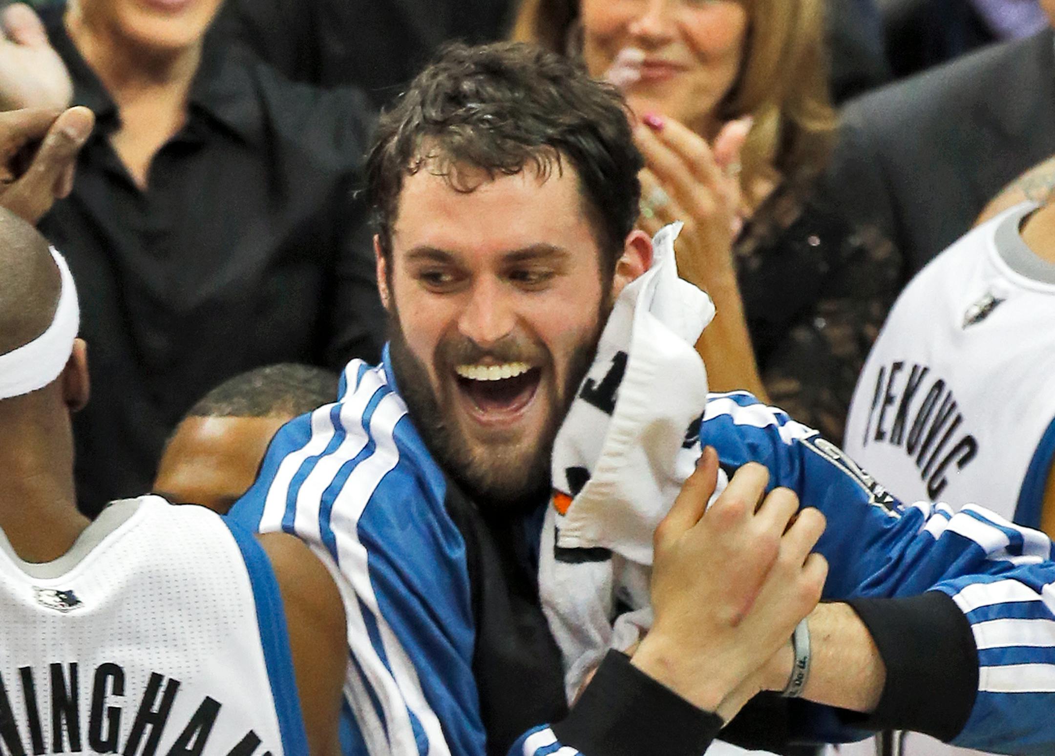 Kevin Love, in happier times with the Timberwolves.
