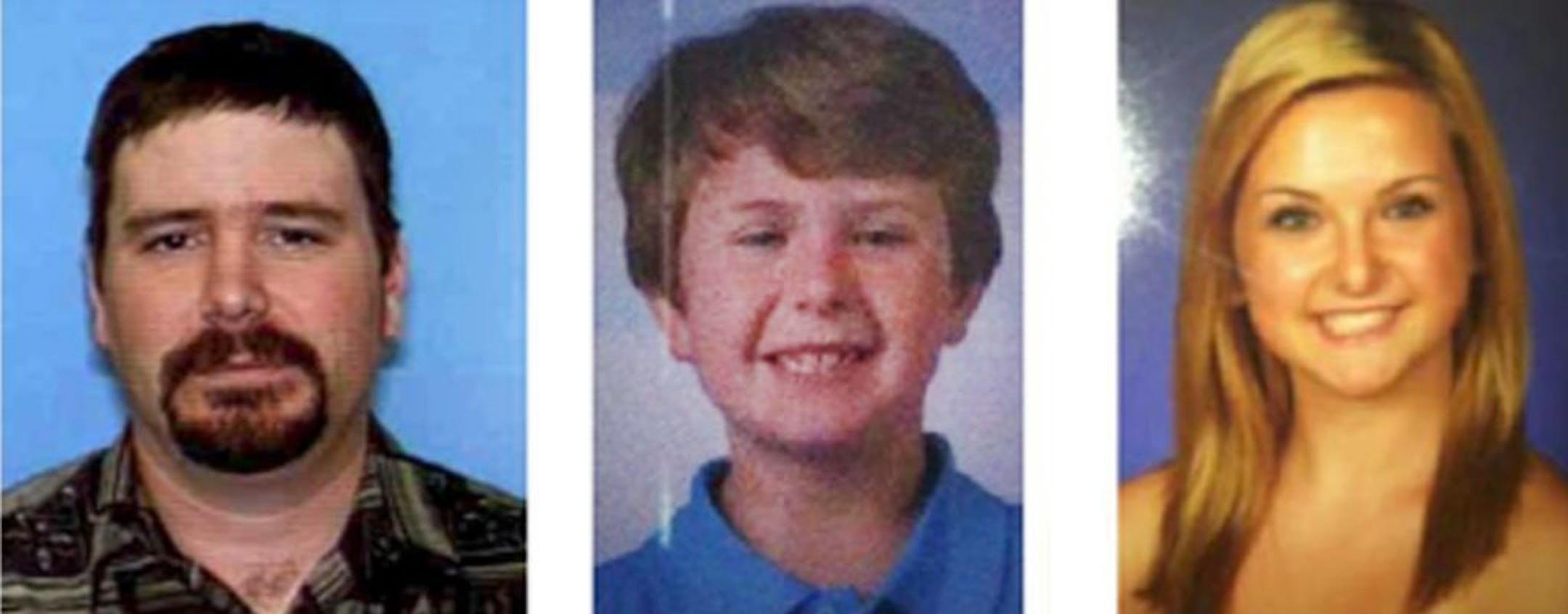 FILE - This composite photo provided by the San Diego Sheriff's Department shows: James Lee Dimaggio, 40, left, Ethan Anderson, 8, and Hannah Anderson, 16, whose mother, Christina Anderson, 44, was one of two people found dead in a house fire Sunday night, Aug. 4, 2013.
