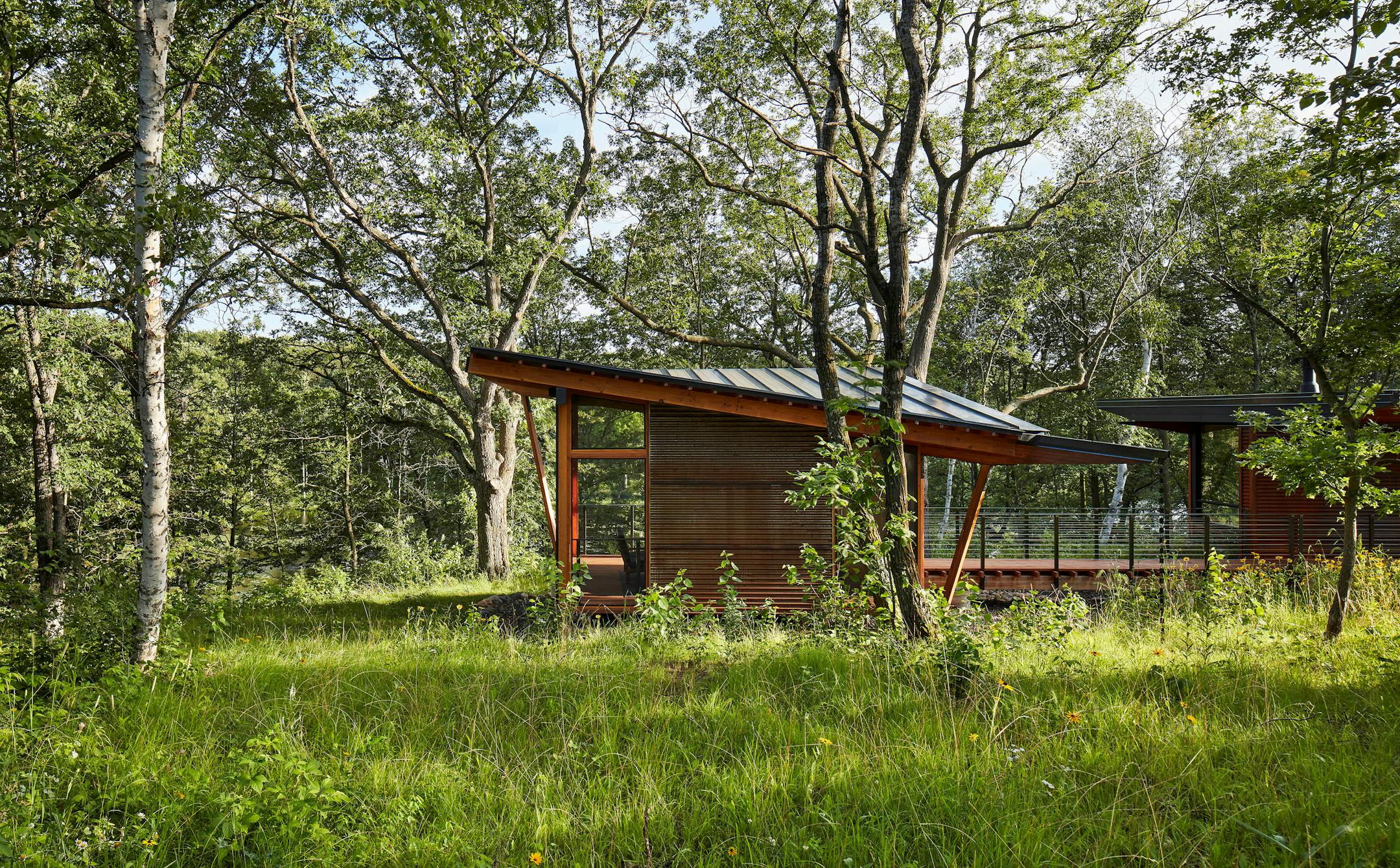 SALA Architect's Home of the Month winning retreat is an restorative getaway in Frederic, Wis. that also restores native prairie grass.