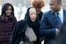 Prince's half-sister Norrine Nelson, center, arrives at the Carver County Justice Center for a hearing on Prince's estate Thursday, Jan. 12, 2017, in 