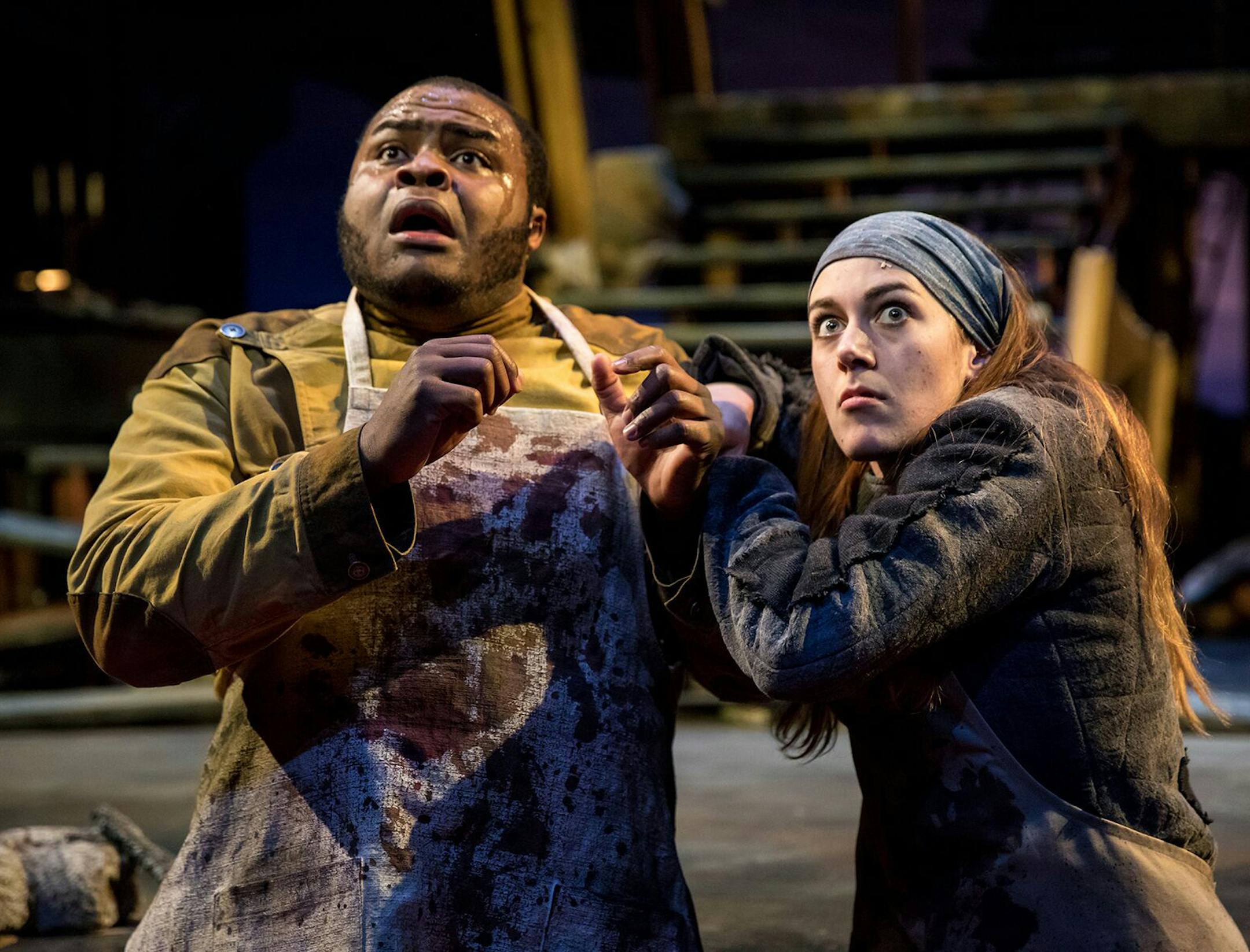 H. Adam Harris and Becca Hart in ‘The Hobbit’ at the Children's Theatre Company. Photo by Dan Norman