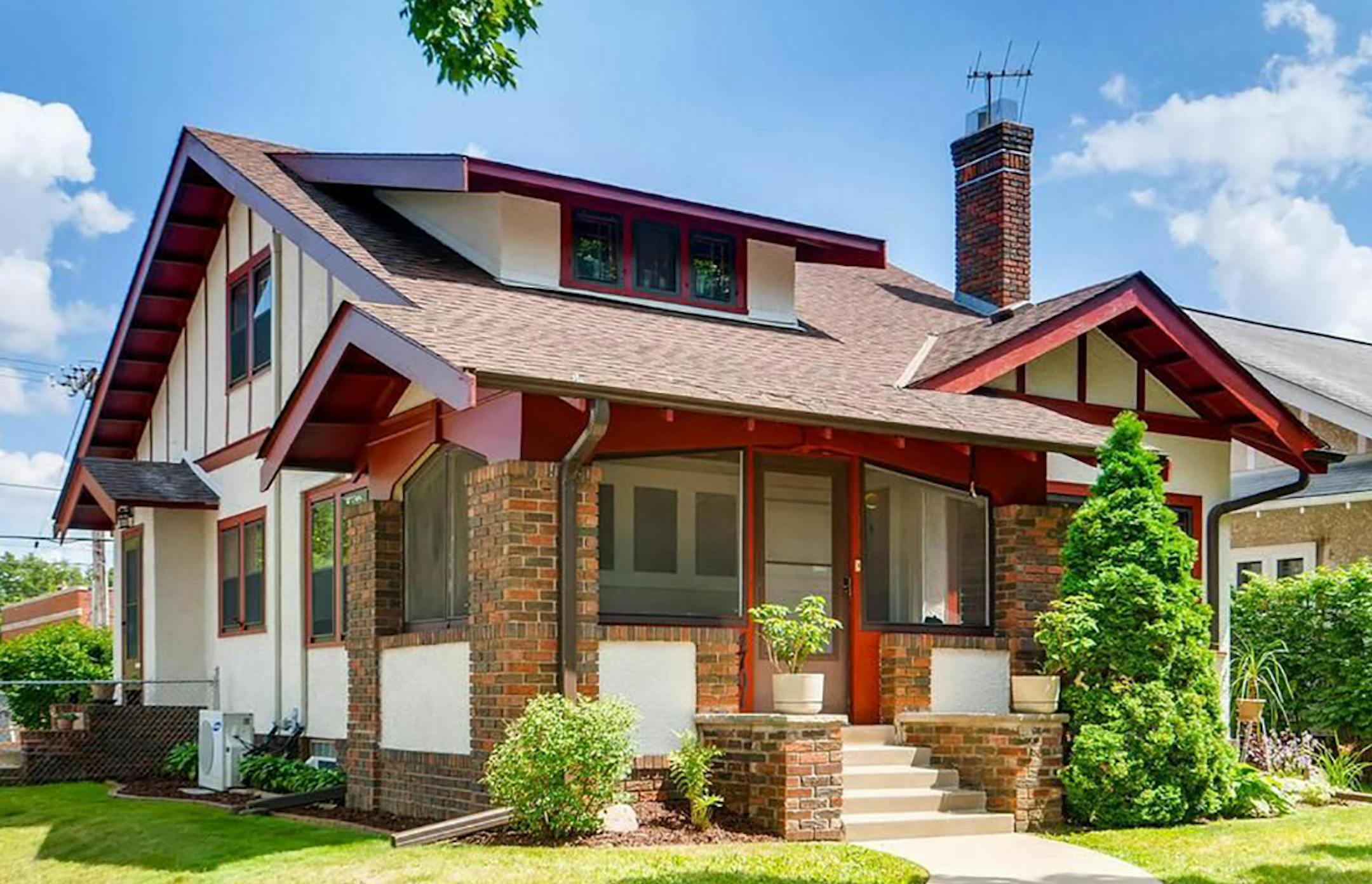 Minneapolis
Built in 1922, this four-bedroom, two-bath house located in the Tangletown neighborhood has 2,479 square feet and features two bedroms on the main and upper levels, hardwood floors, fireplace, formal dining room, sunroom, full partially-finished basement, patio, porch and two-car detached garage. Listed by Renaye Harn, Coldwell Banker Burnet, 612-229-5242.