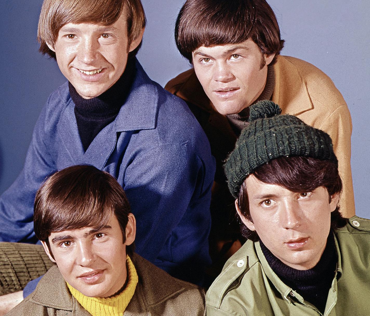 Pop musical group, "The Monkees" are shown in this Oct. 20, 1966 photo. At top are: Peter Tork, right, and Mickey Dolenz. At bottom are: David Jones, left, and Mike Nesmith. (AP Photo) ORG XMIT: APHSLTRN15 ORG XMIT: MIN1302221503100787