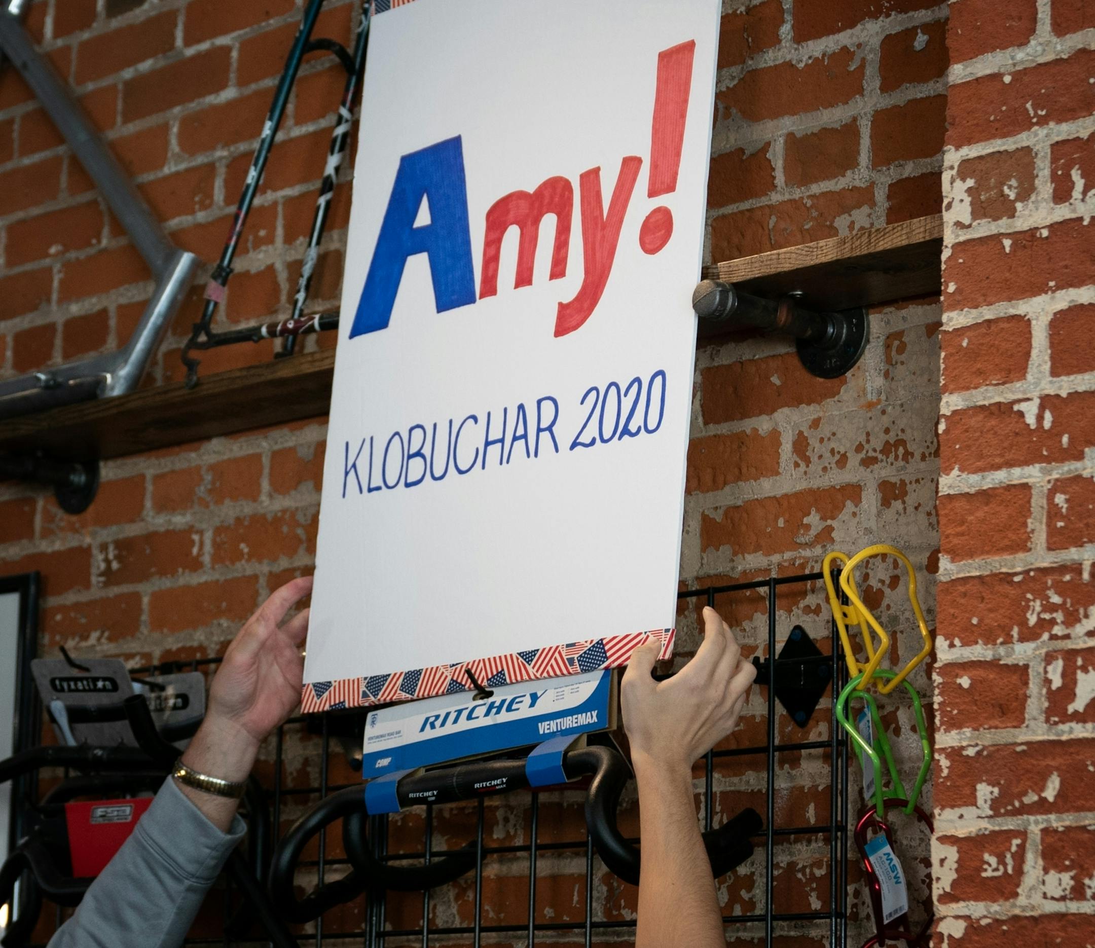 Amy Klobuchar made her first campaign appearance as a presidential candidate in Eau Clare, Wisconsin since announcing her candidacy earlier in the week.
