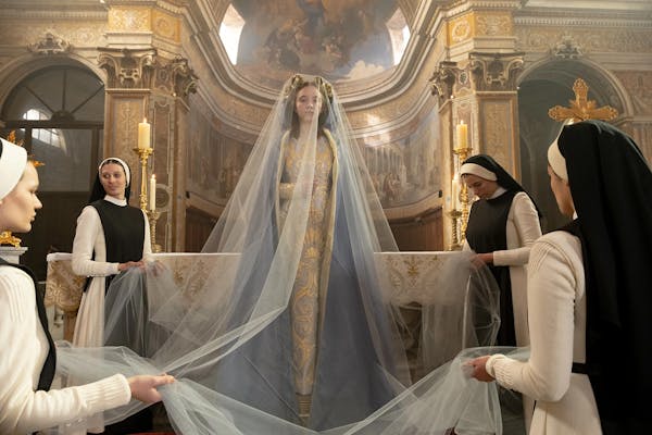 As Sister Celia, Sydney Sweeney has to deal with jealous novitiates and senile nuns in a secluded convent in "Immaculate."