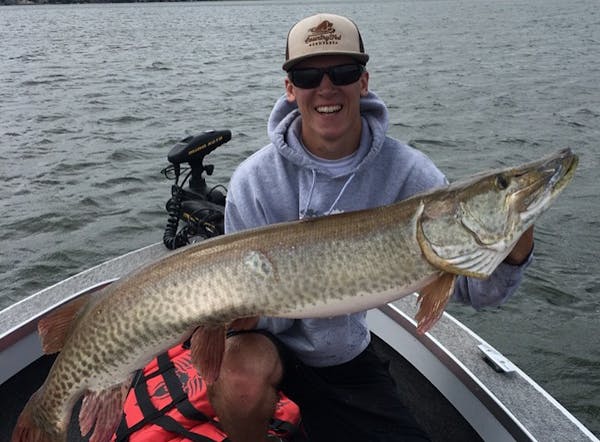 Tyler Hong with his 55-inch muskie that was released back into a metro lake.