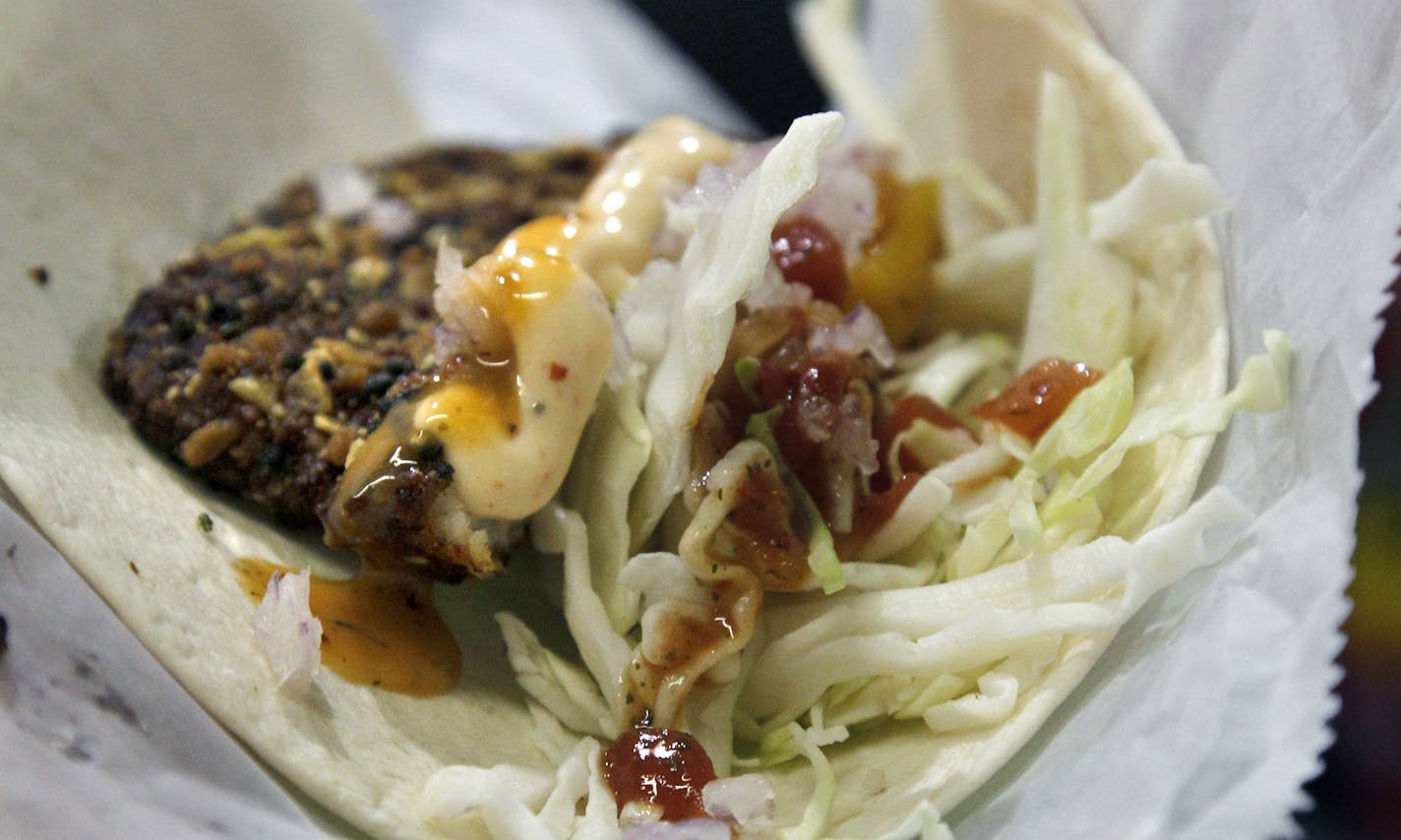 TOM WALLACE &#x2022; twallace@startribune.com Assignment #20013789A Slug: classicfairfood082710 Date: august 26th, _Rick Nelson on The classic fair foods that have stood the test of time at the Minnesota State Fair. THIS PHOTO: ] Fish Tacos is one of the fair favorites.