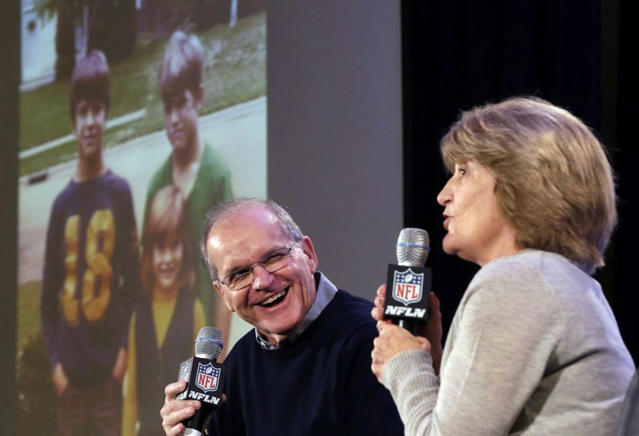 Jack and Jackie Harbaugh, parents of Baltimore Ravens head coach John Harbaugh and San Francisco 49ers head coach Jim Harbaugh.