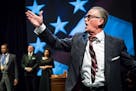 Pearce Bunting as Lyndon B. Johnson in "All the Way" at History Theatre.