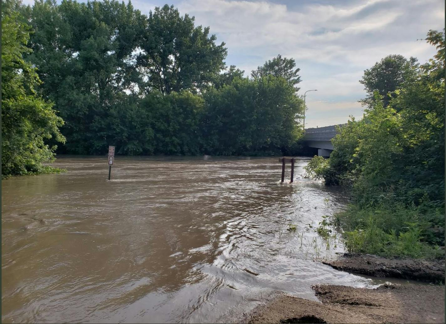 The Cottonwood River in New Ulm